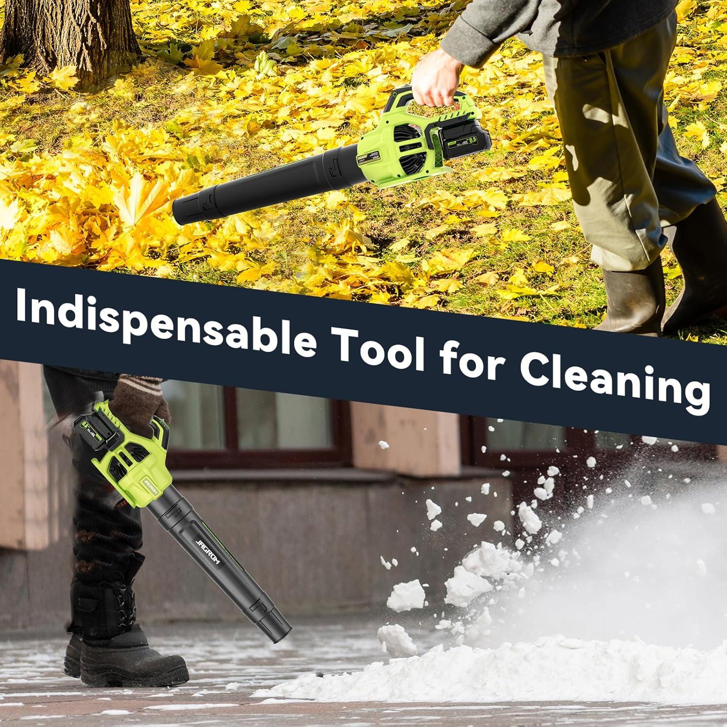 Soplador de Hojas Inalámbrico JAGROM 20V 780CFM 2 Baterías