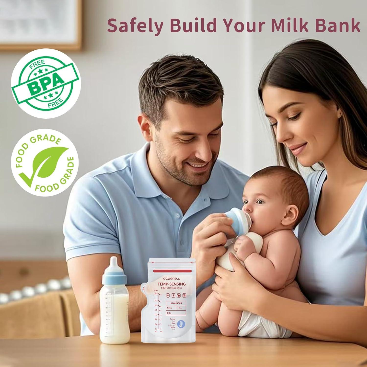 Bolsas de Almacenamiento de Leche Materna Oceenew 50pcs 226ml