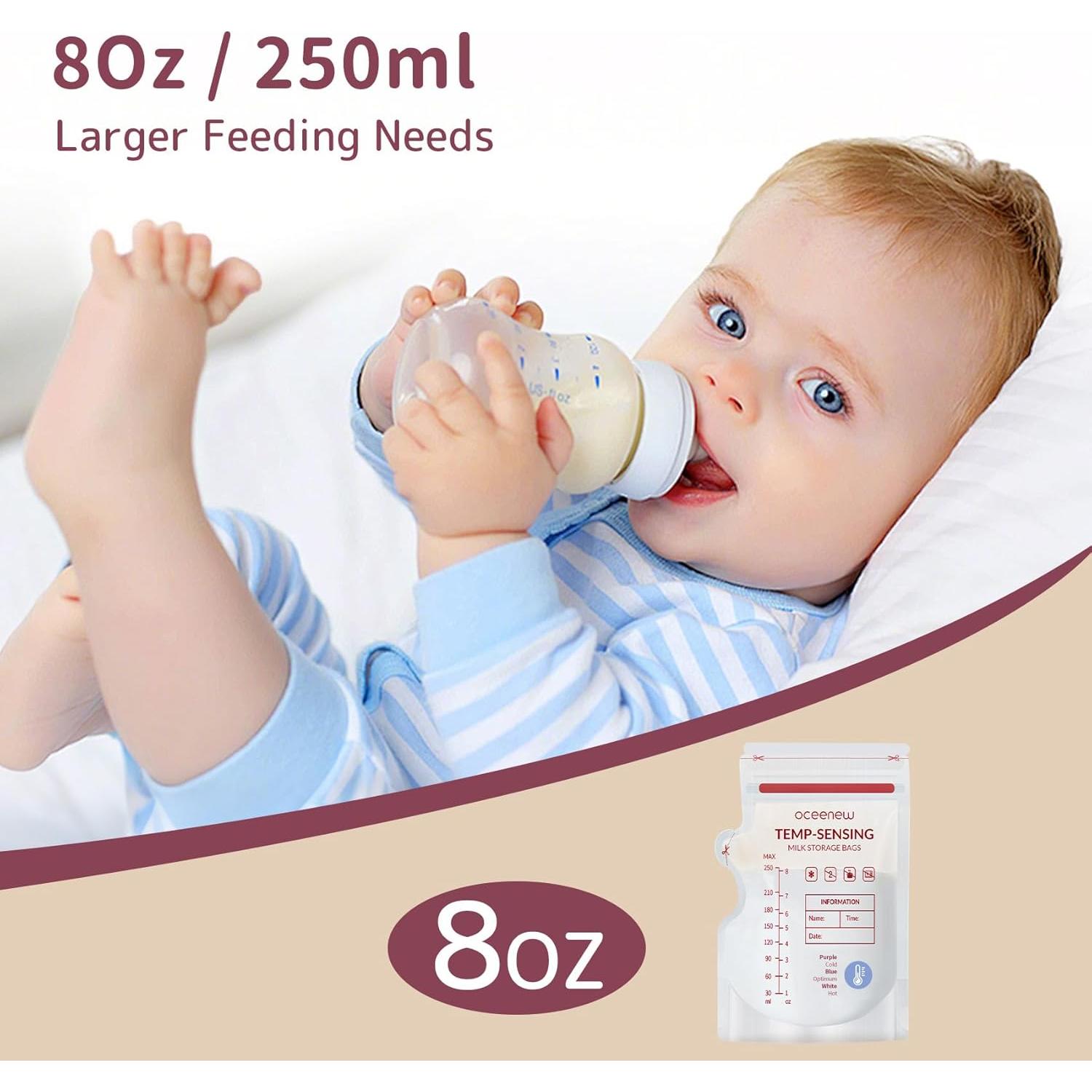 Bolsas de Almacenamiento de Leche Materna Oceenew 50pcs 226ml