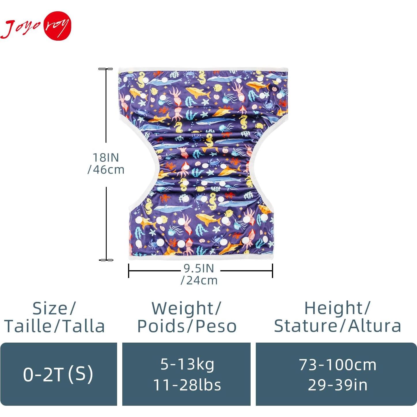 Pañal de Natación Reutilizable Joyo Roy 0-2T para Bebé