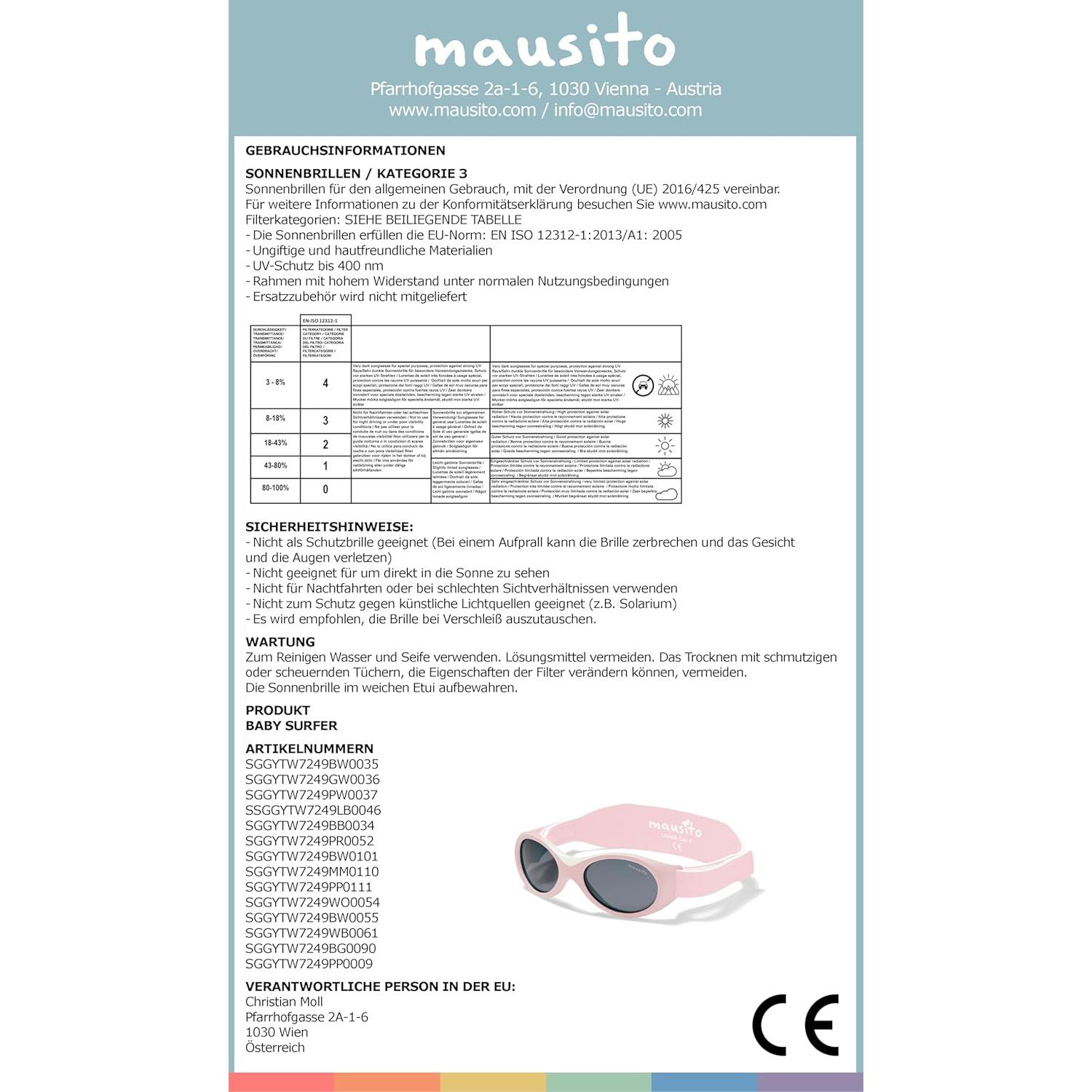 Gafas de sol Mausito Surfista Bebé 0-24 meses UV400