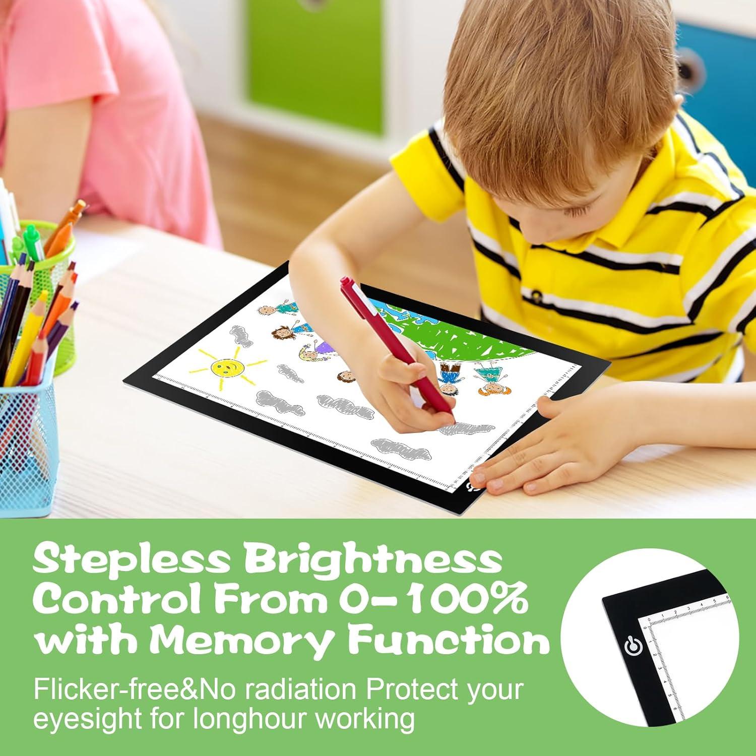 Caja de Luz LED A4 RTjoy 23x30 cm Ajustable USB para Dibujo