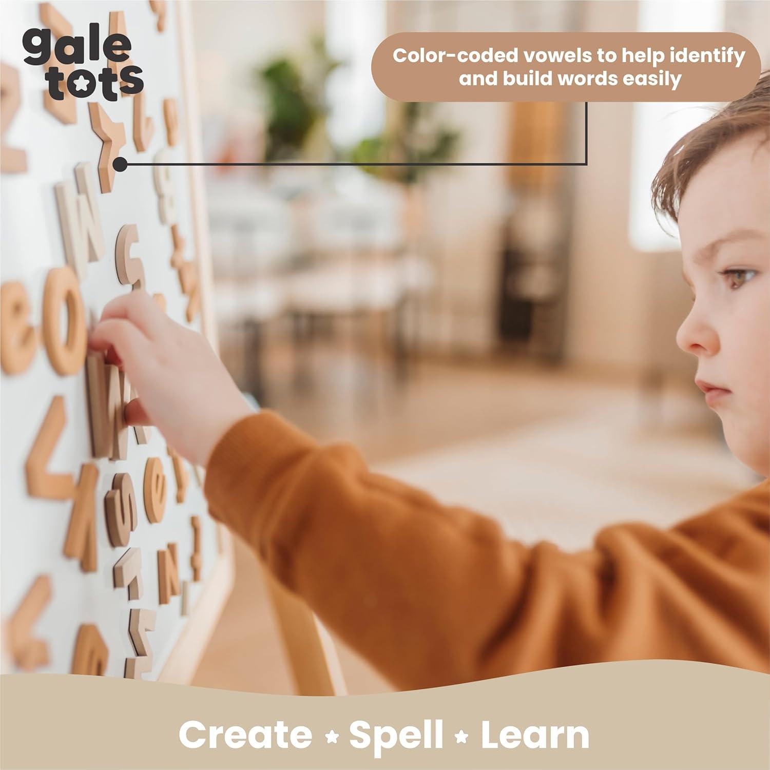 Imanes de Alfabeto Magnético GALE TOTS - 135 Piezas Neutros