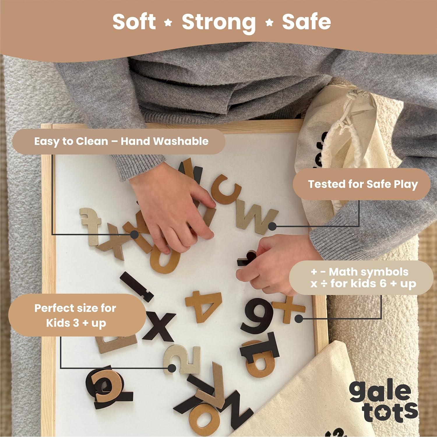 Imanes de Alfabeto Magnético GALE TOTS - 135 Piezas Neutros