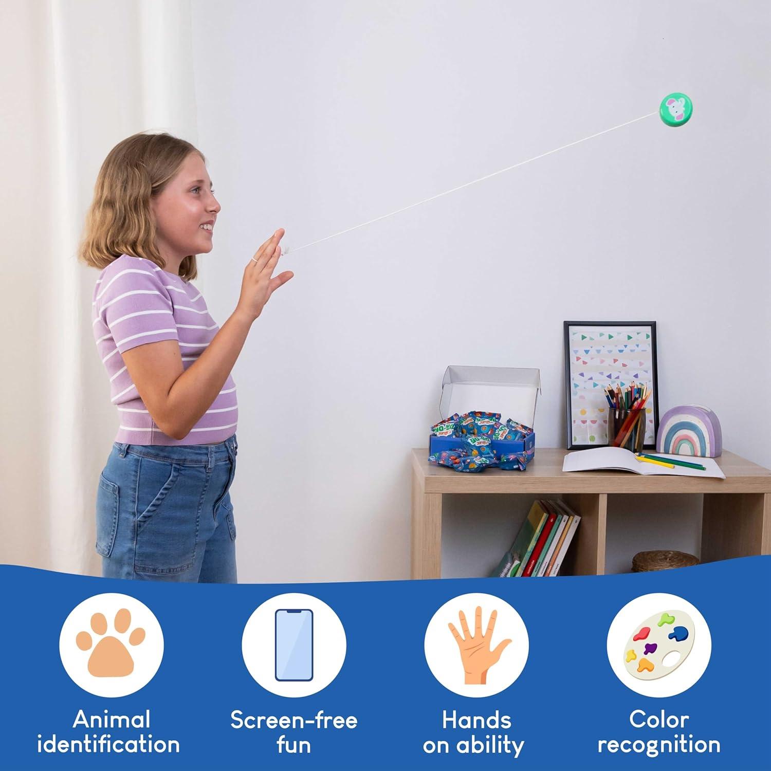 Paquete 16 Yo-Yos de Madera Selva Bonnyco para Niños