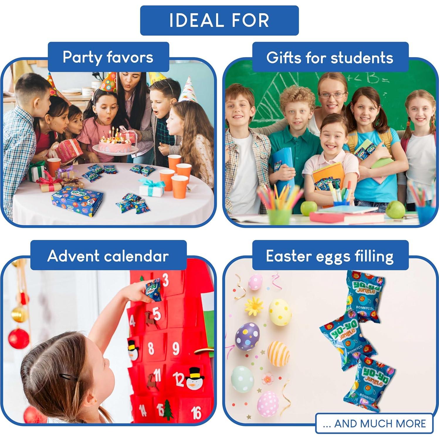 Paquete 16 Yo-Yos de Madera Selva Bonnyco para Niños