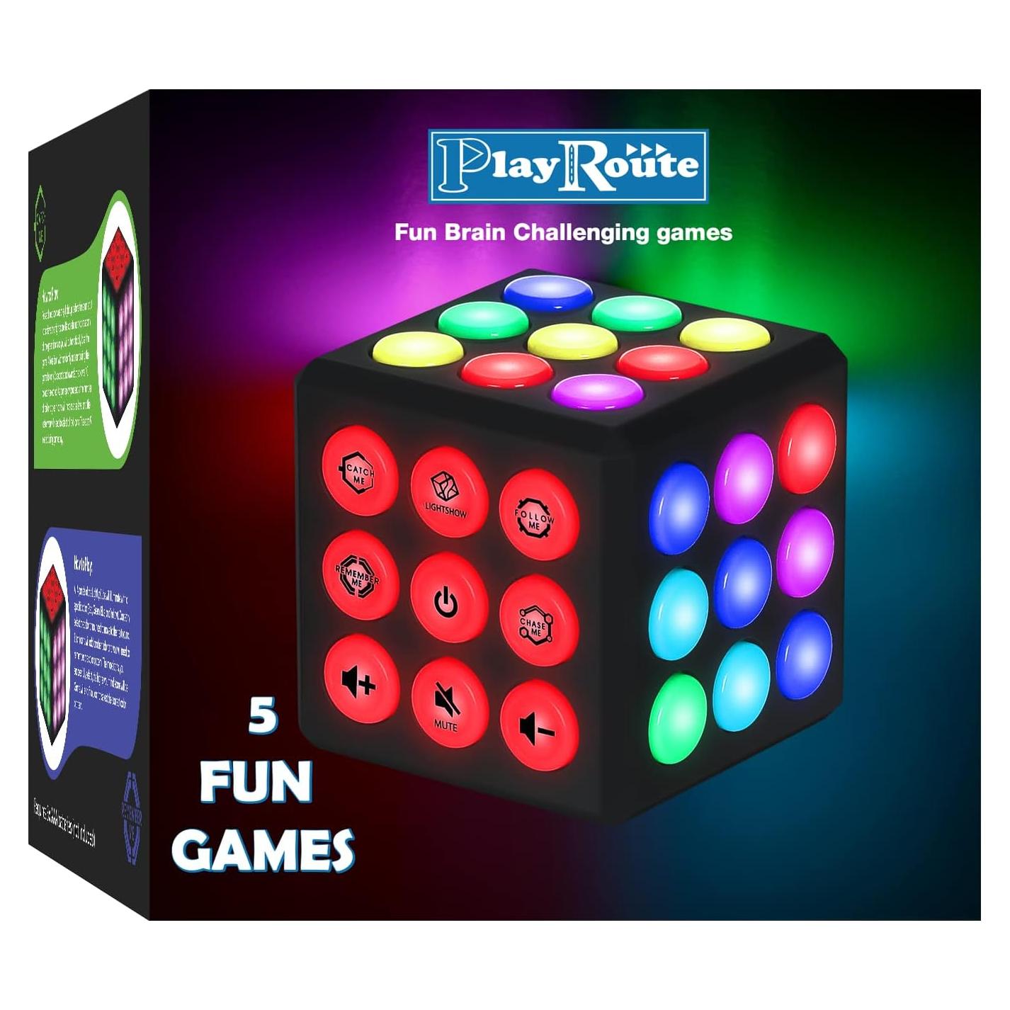 Cubo Electrónico Iluminado PlayRoute - Juguete para Niños 6-12 Años