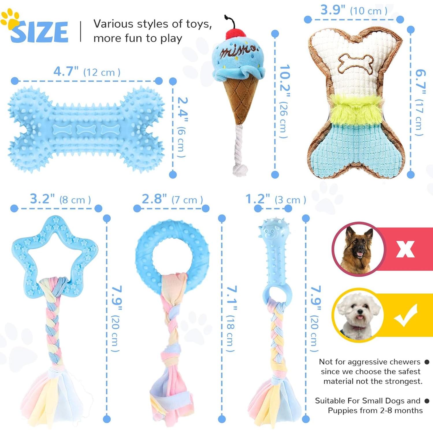 Set de Juguetes de Dentición para Cachorros BAEJMJK 6 Piezas