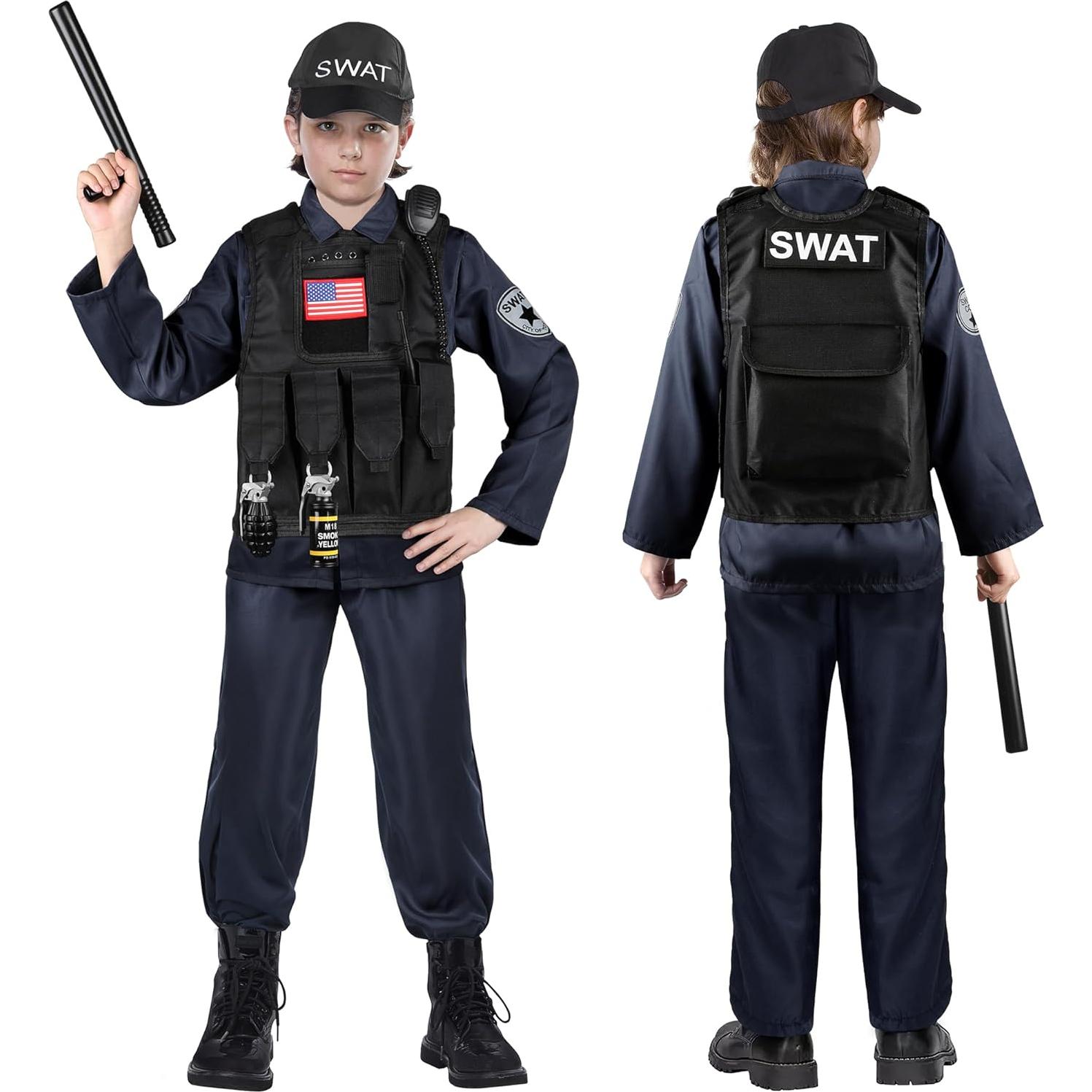 Disfraz de Oficial de Policía SWAT Luucio para Niños 4-5 Años