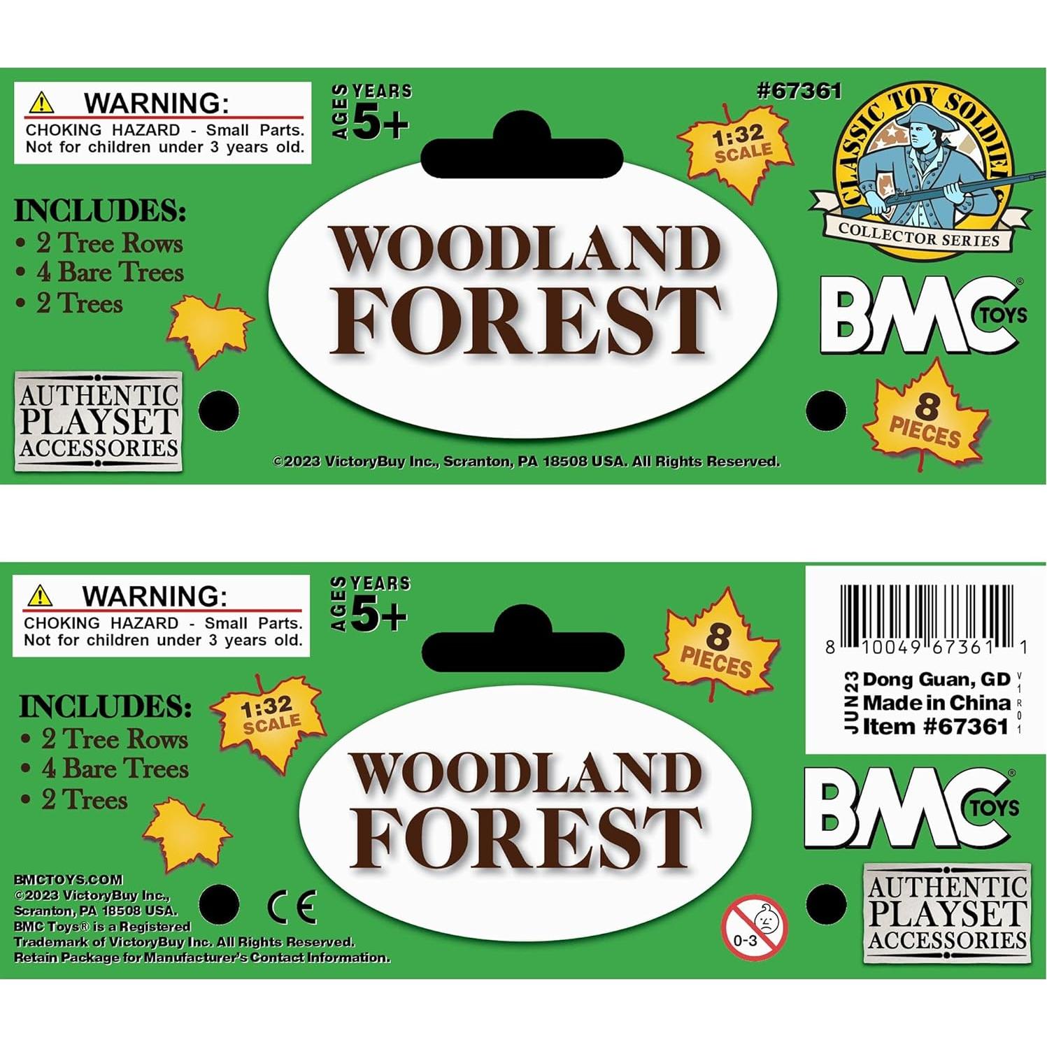 Juego de Figuras de Árboles Woodland BMC Toys - 8 Piezas