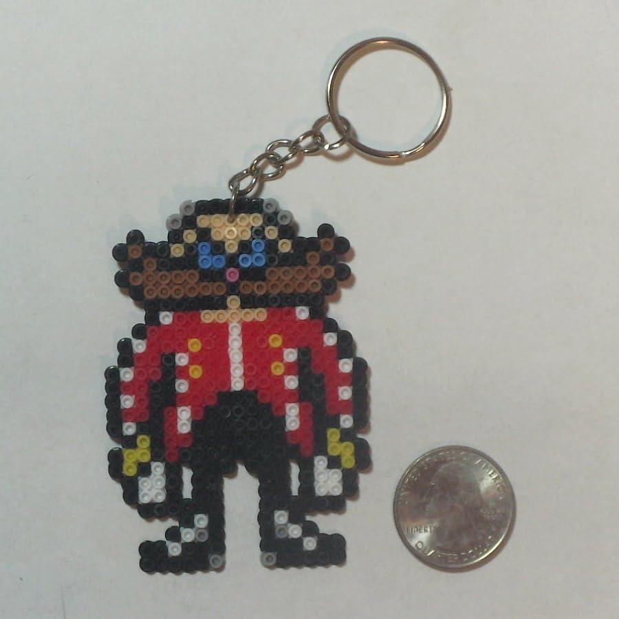 Llaveros de Arte Perler Sonic - Eggman, Tails, Knuckles