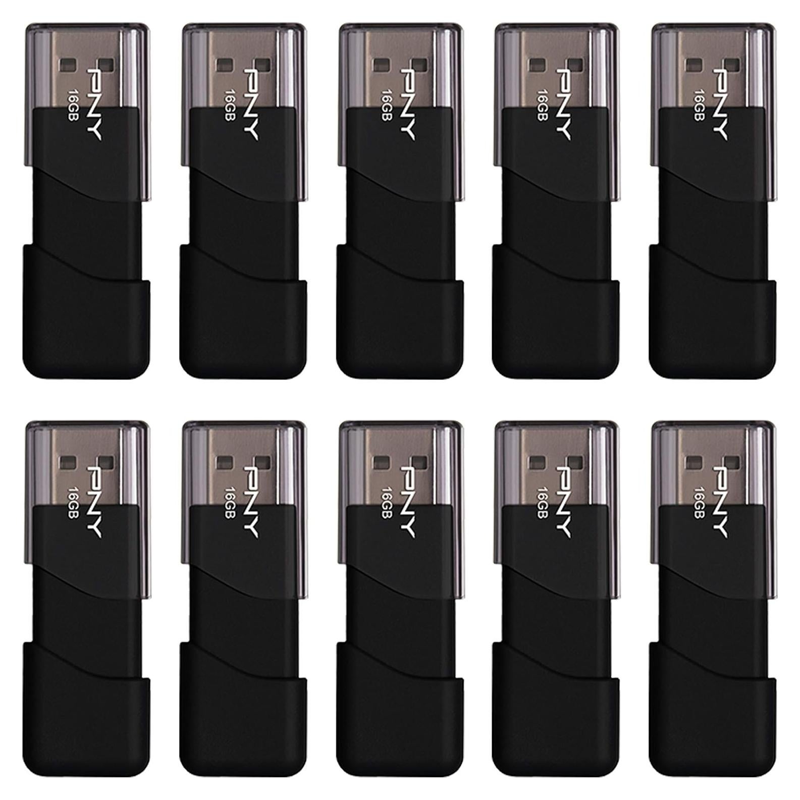 PNY Flash Drive USB 2.0 16GB Attaché 3 Negro