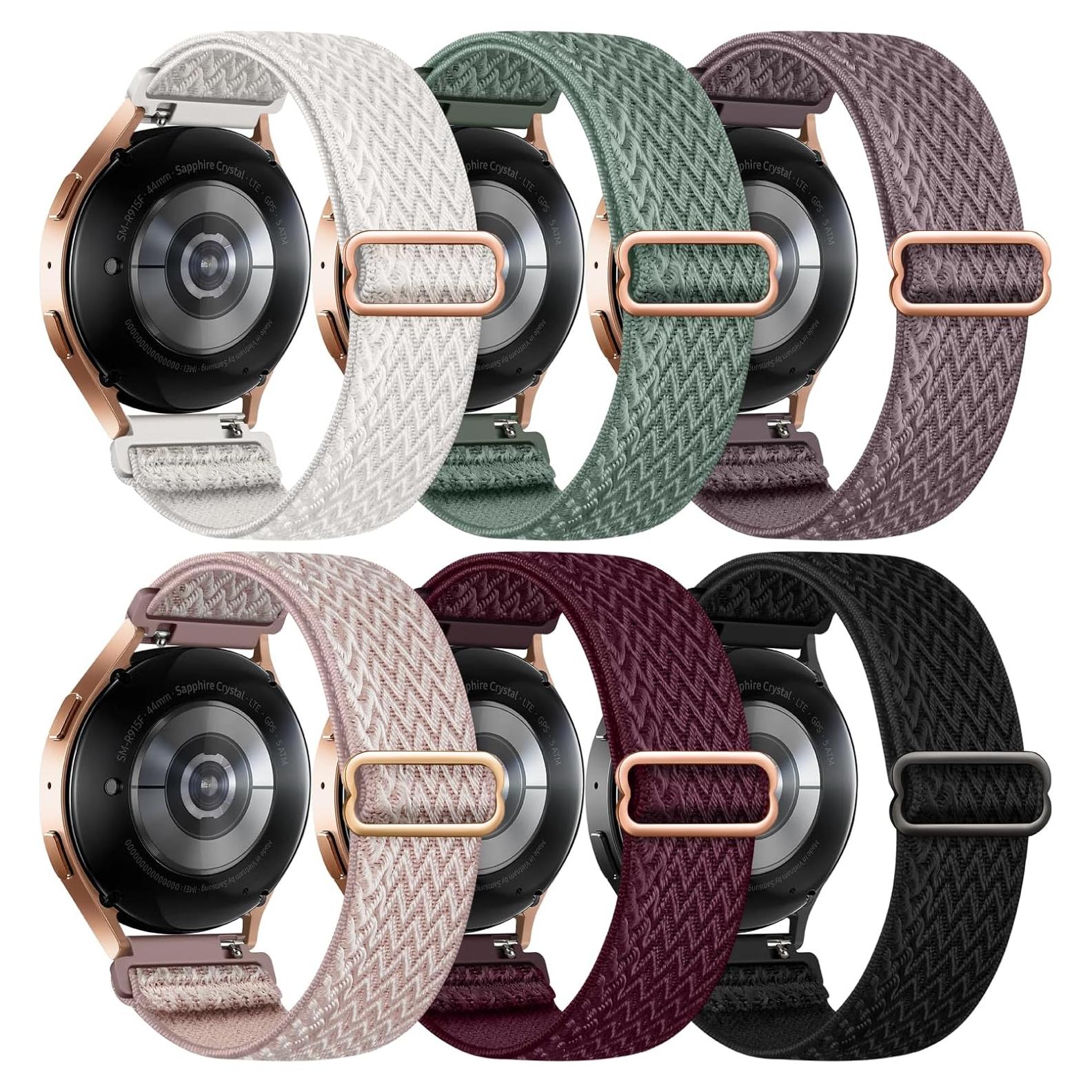 Paquete de 6 bandas elásticas Osochic para Galaxy Watch 20mm