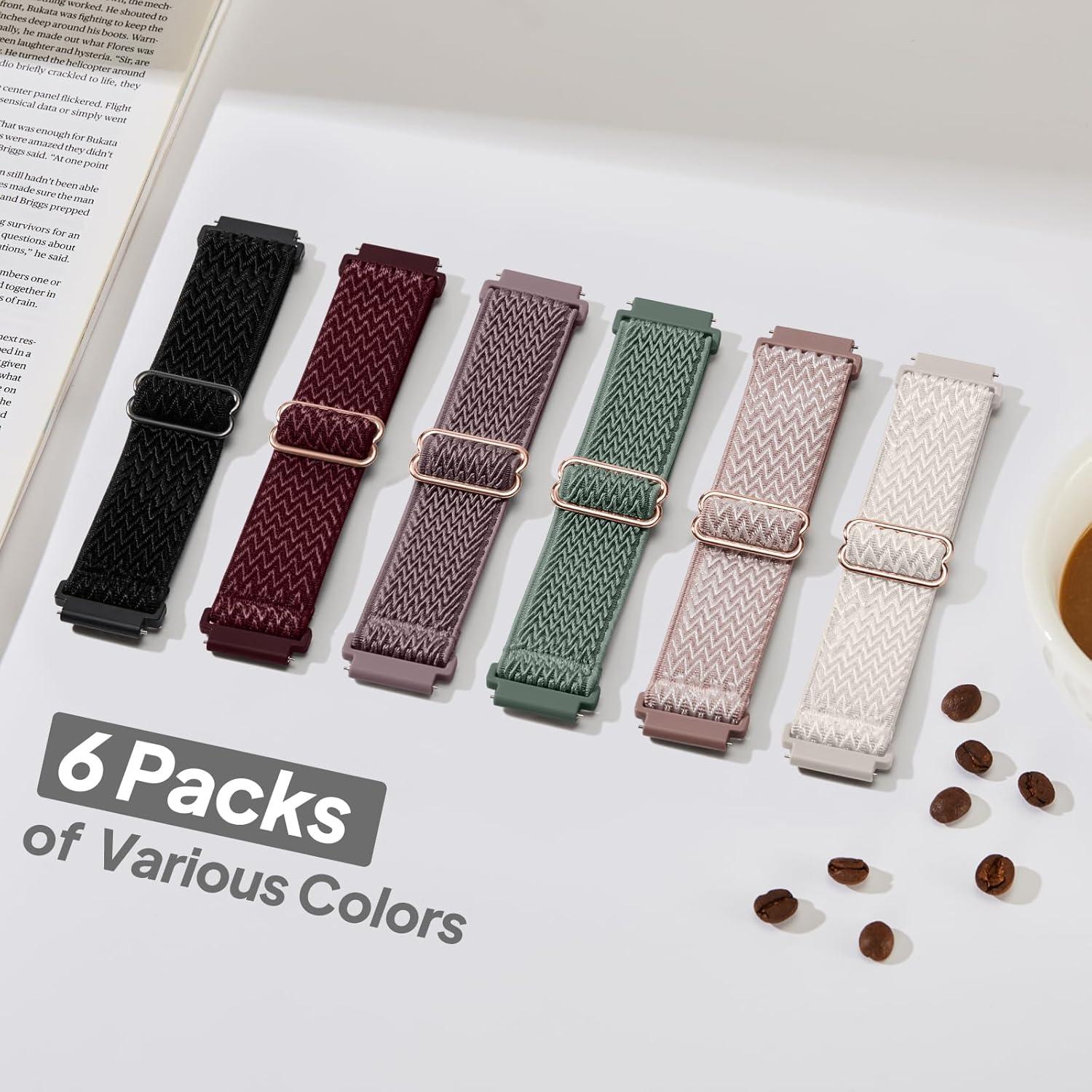 Paquete de 6 bandas elásticas Osochic para Galaxy Watch 20mm