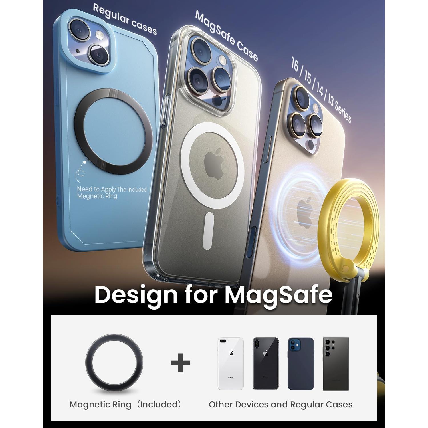 Soporte Magnético para Teléfono Haassue 360° Amarillo