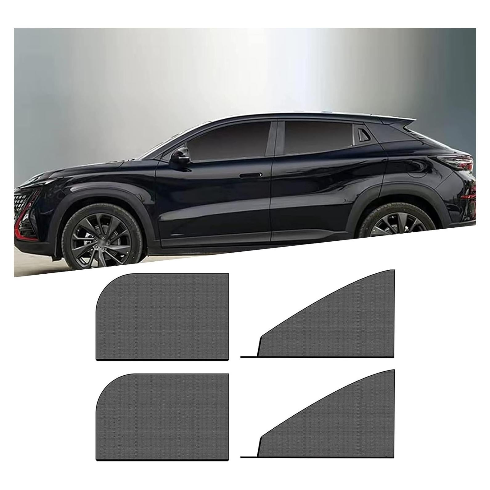 Pack 4 Sombrillas Laterales SUV GKmow Doble Capa Negro