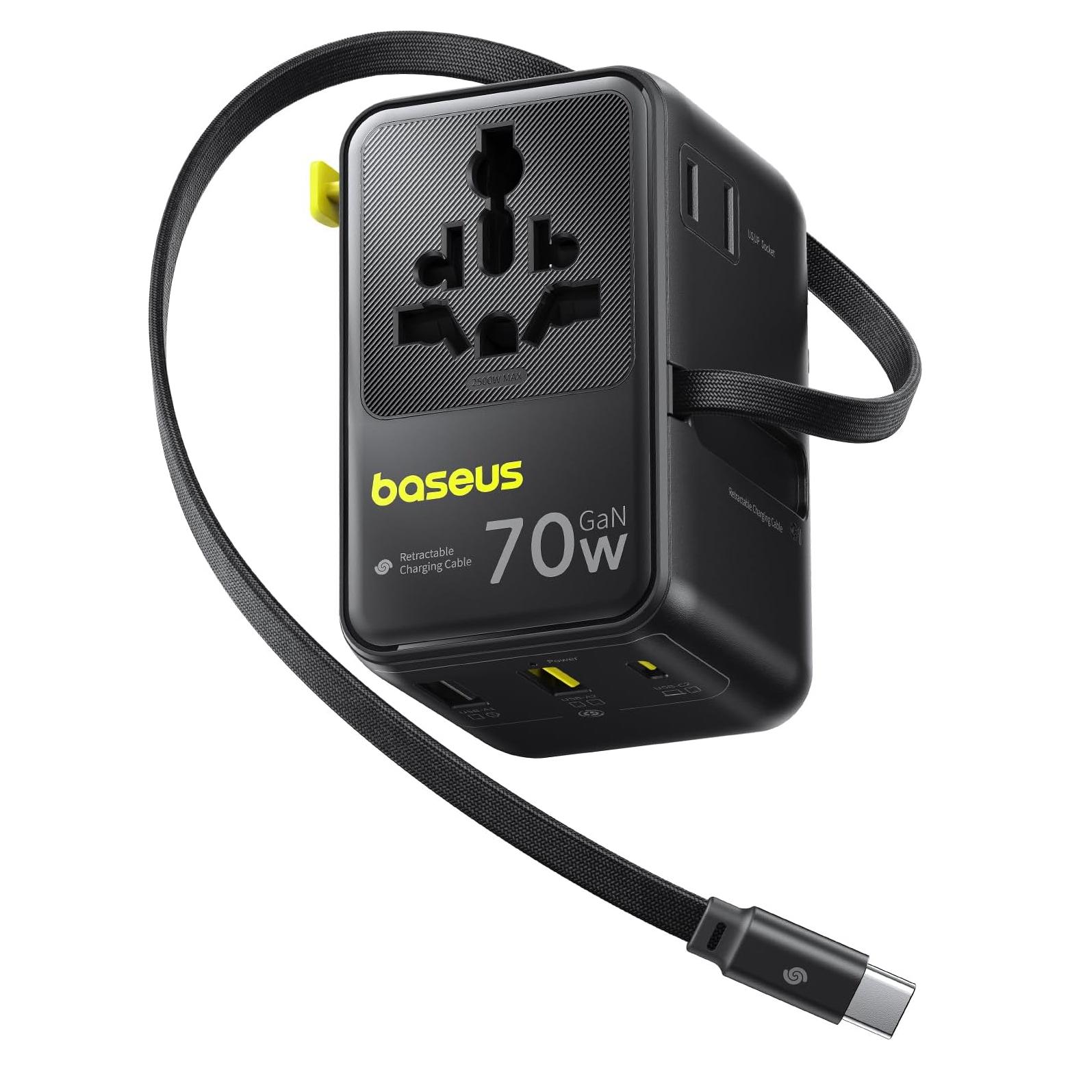 Adaptador de Viaje Universal Baseus Enercore CG11 70W 6-en-1