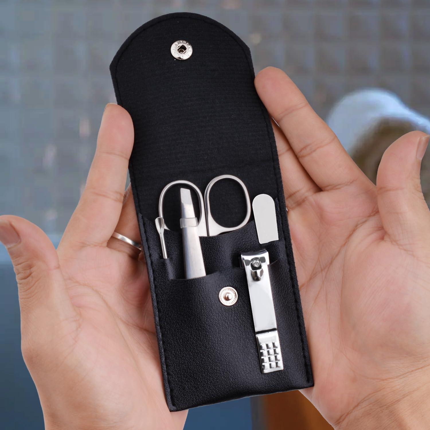 Juego de Manicura Profesional HANTEKAS 5 Piezas Acero Inoxidable