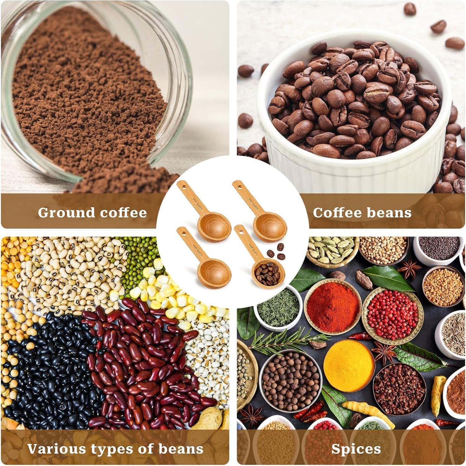 Cucharón de Madera de Haya 15ml - Cuchara Medidora de Cocina