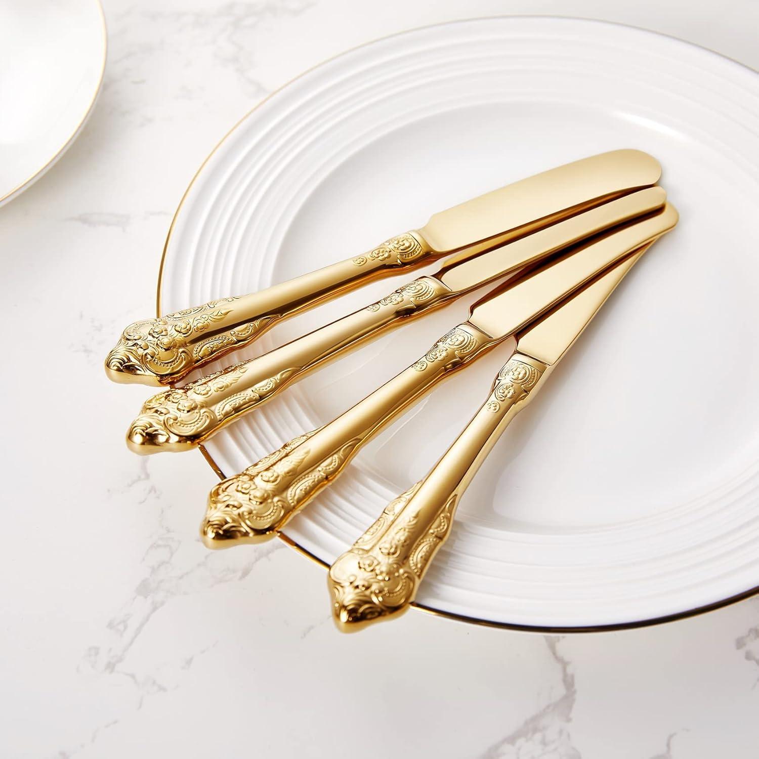 Set de 4 Espátulas de Mantequilla KEAWELL Acero Inoxidable Dorado