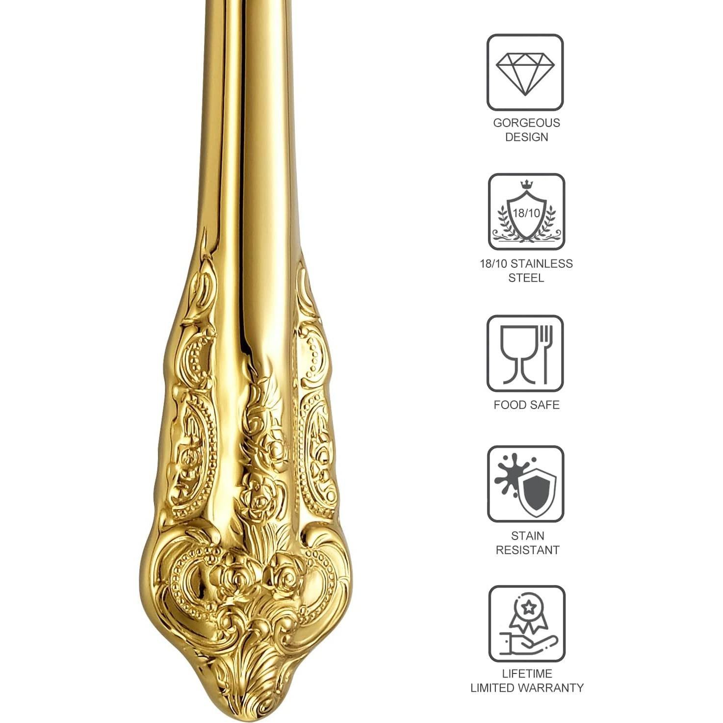 Set de 4 Espátulas de Mantequilla KEAWELL Acero Inoxidable Dorado
