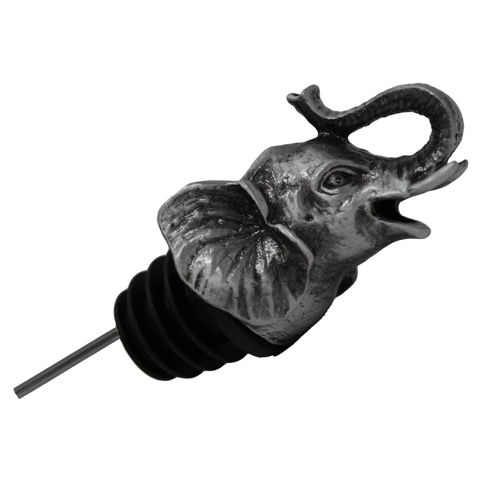 Vertedor de Vino Elefante Hora Feliz - Aerador y Tapón Peltre