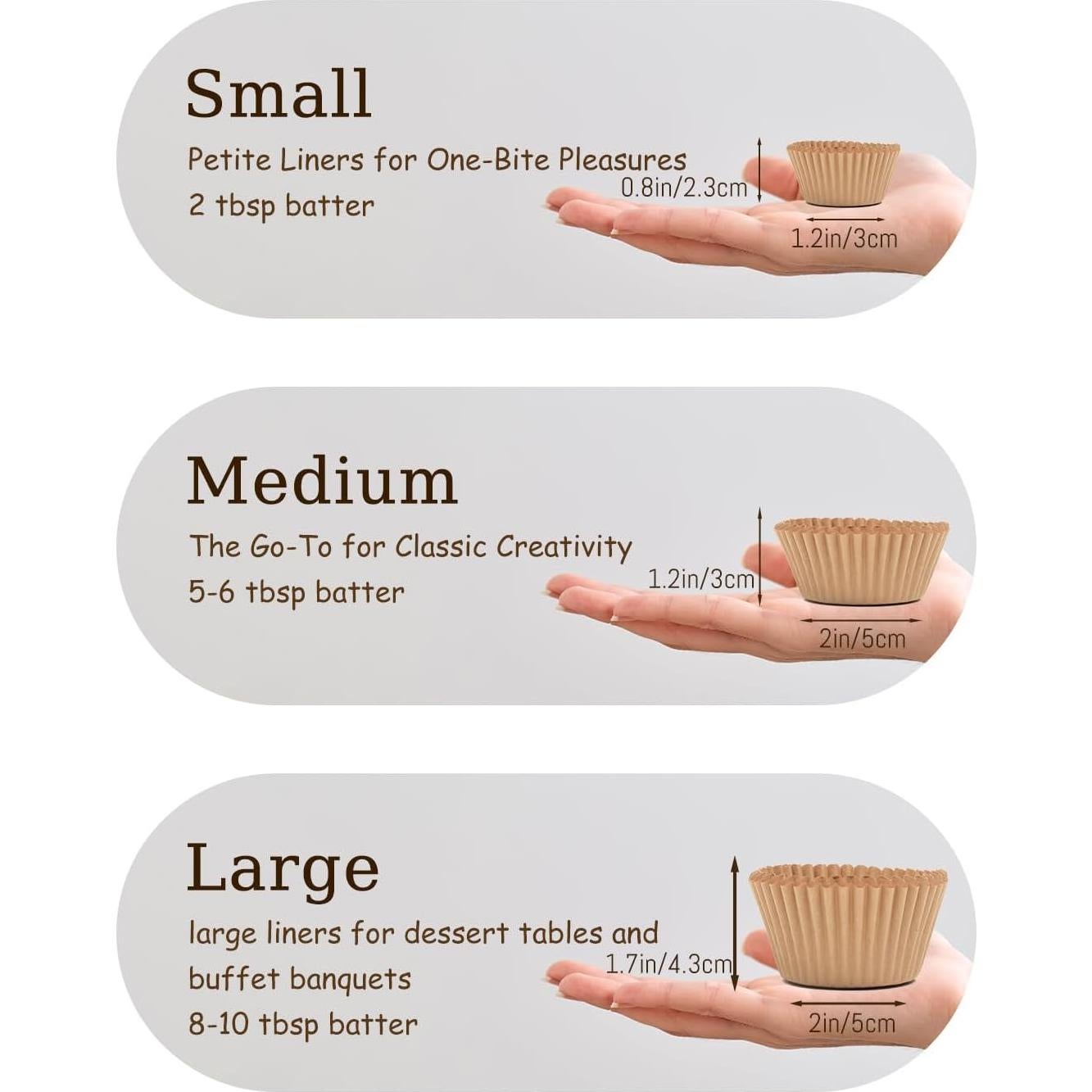 Forros para Cupcakes QIQEE - 300 Cuentas Azul Grado Alimenticio