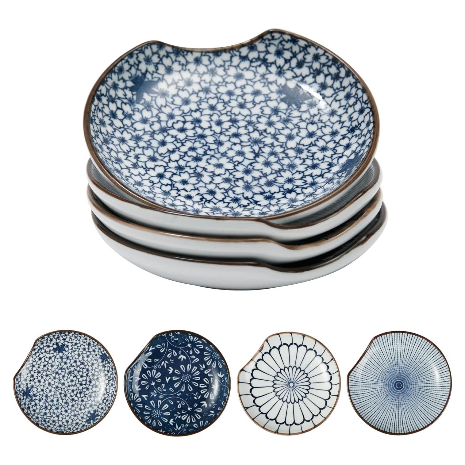 Juego de 4 Soportes de Cuchara de Cerámica Linyona 12.2 cm