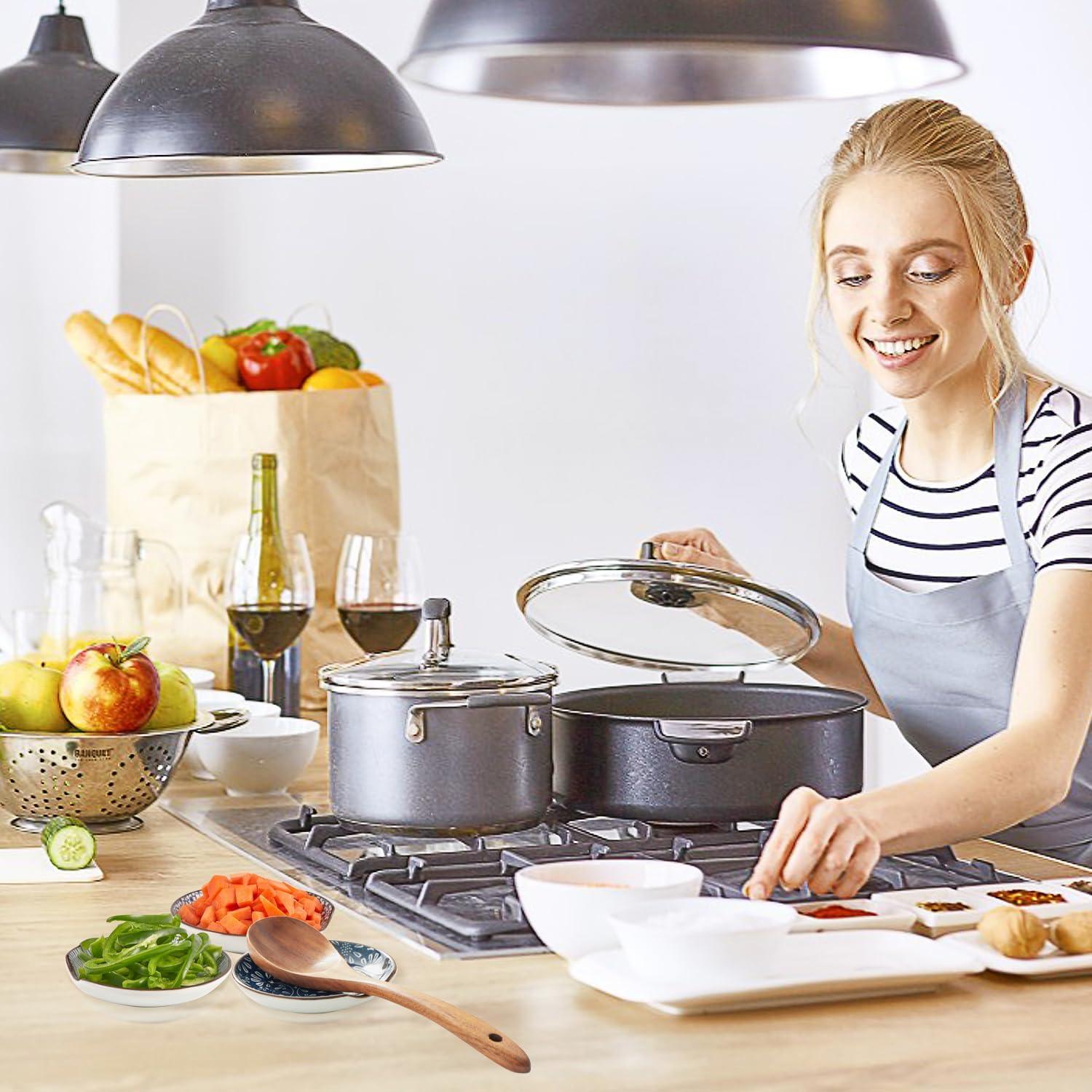 Juego de 4 Soportes de Cuchara de Cerámica Linyona 12.2 cm