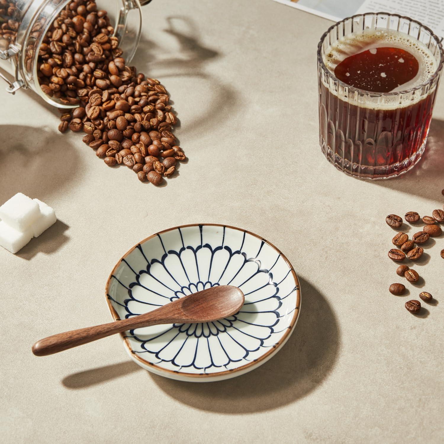 Juego de 4 Soportes de Cuchara de Cerámica Linyona 12.2 cm