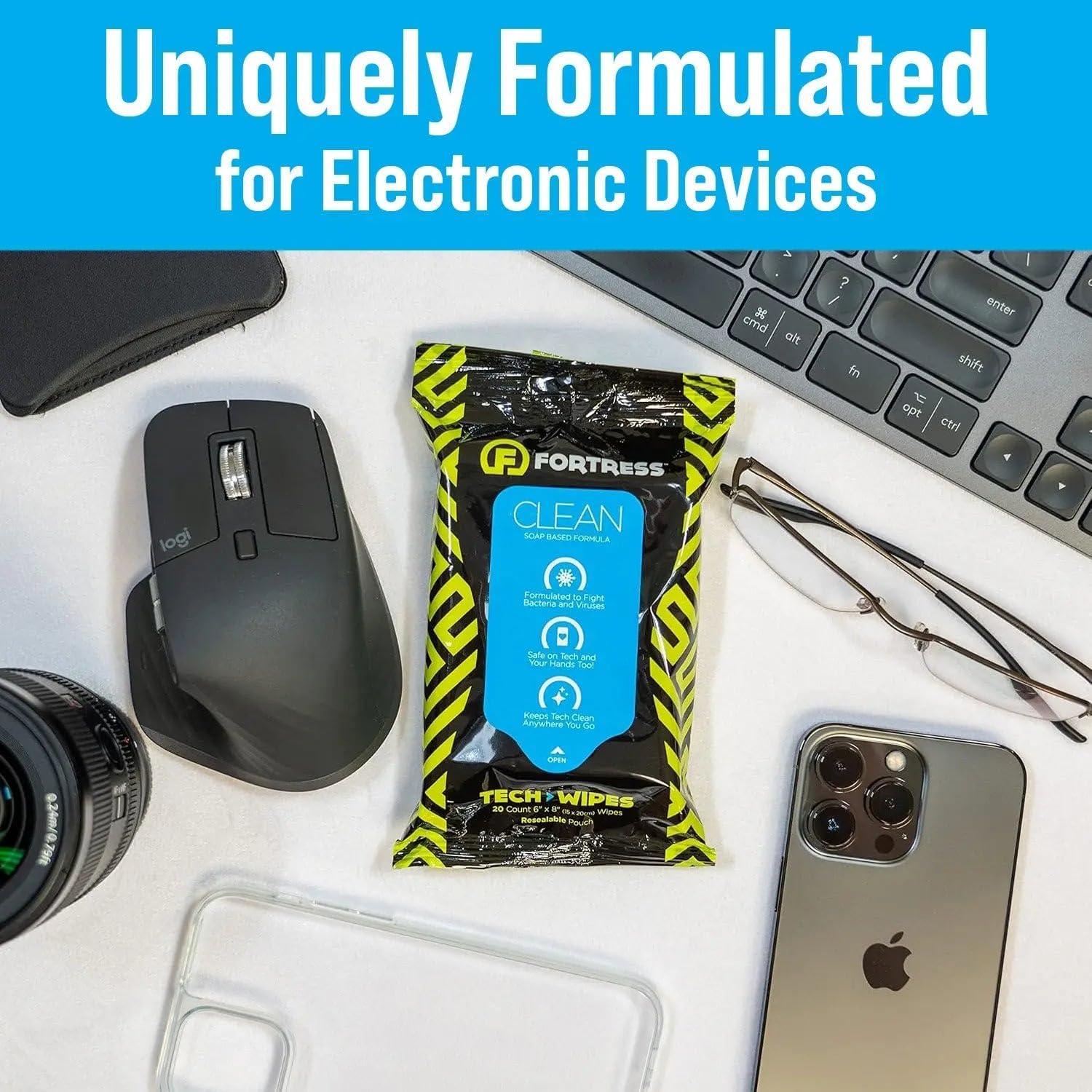 Toallitas de Limpieza Fortress para Electrónicos - Paquete de 3
