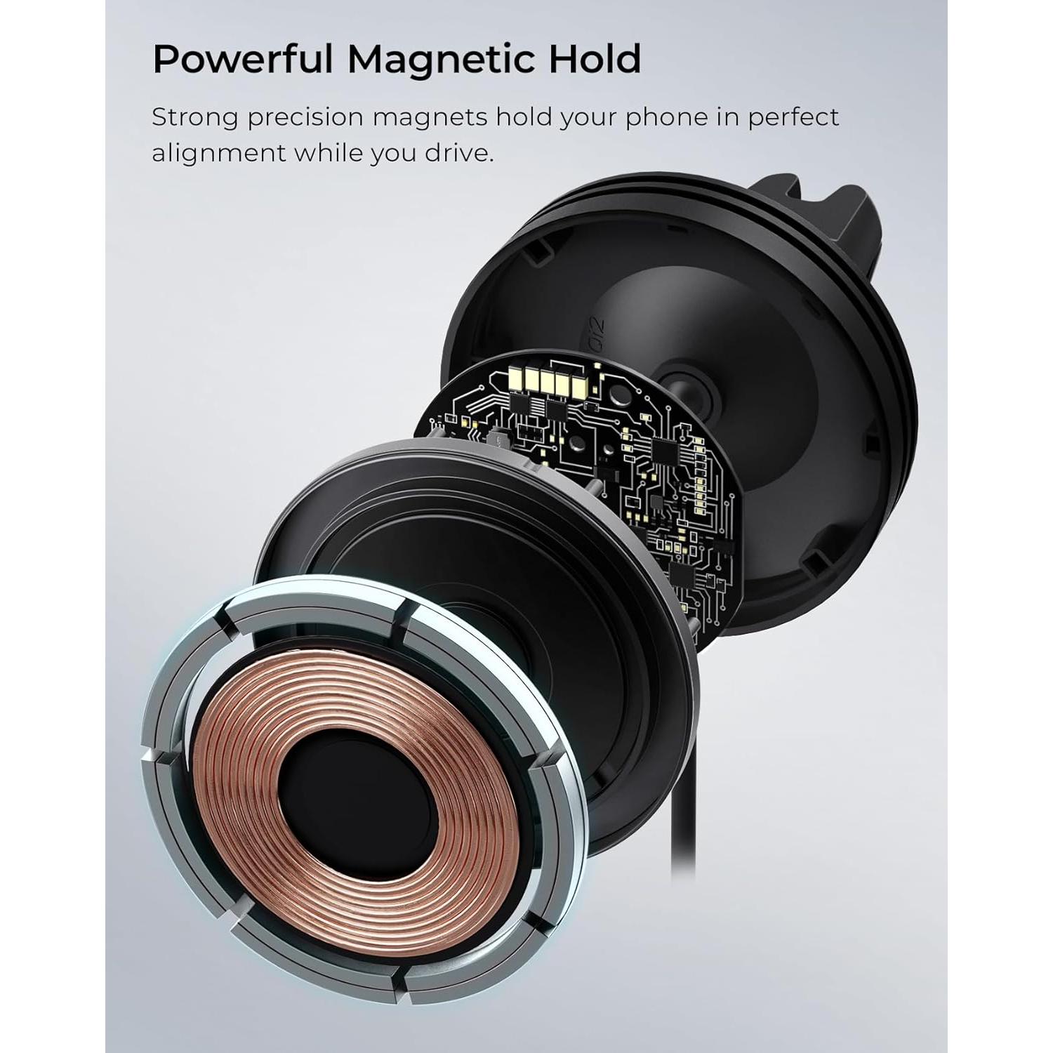 iOttie Velox Qi2 Mini Soporte Carga Inalámbrica 15W