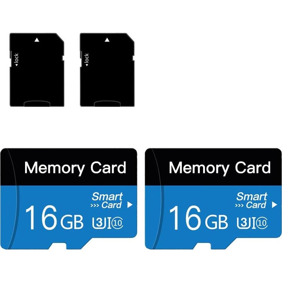 Paquete Doble de 2 Tarjetas Micro SD 16GB Teydun Clase 10