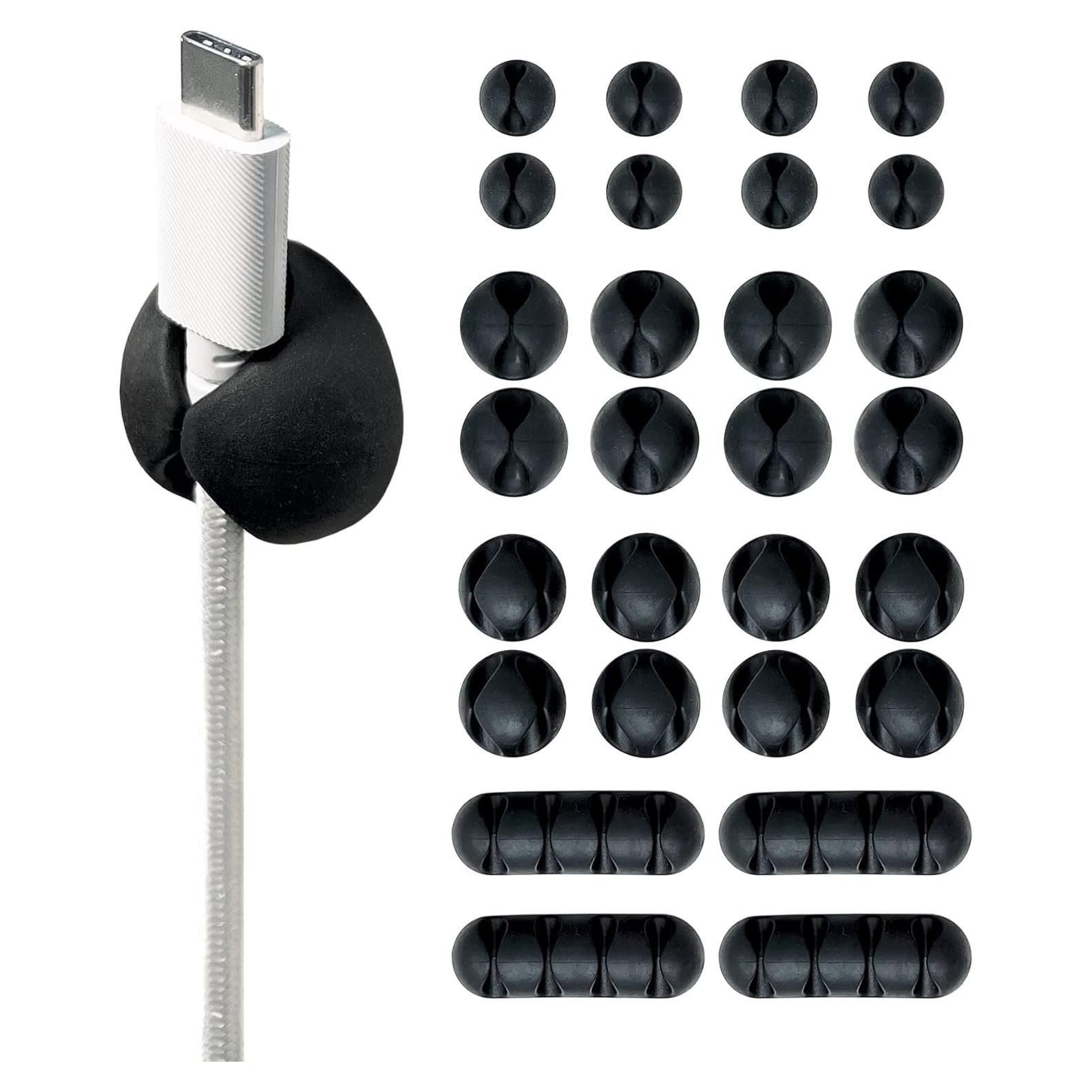 Clip de Cable Adhesivo Wrap-It Storage - Paquete de 28 Piezas