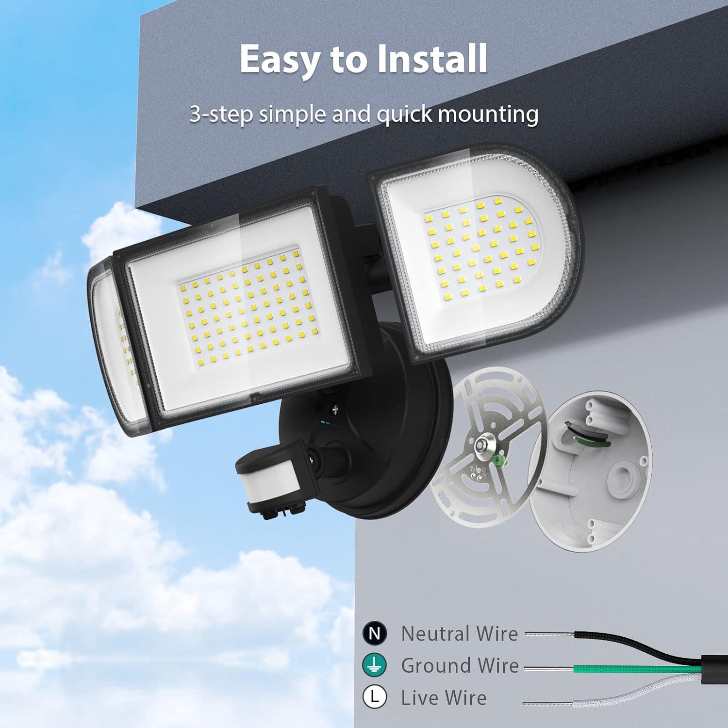 Luces de Inundación LED iMaihom 100W con Sensor de Movimiento