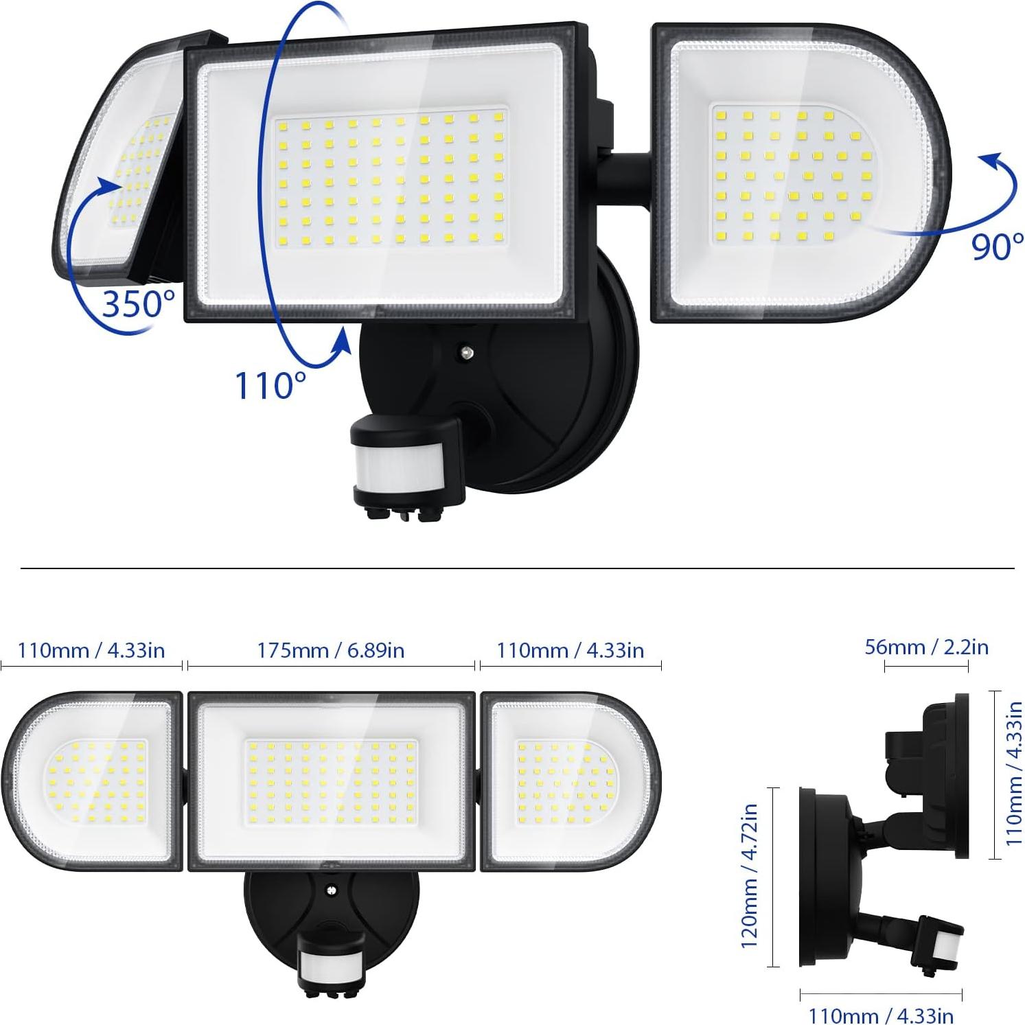 Luces de Inundación LED iMaihom 100W con Sensor de Movimiento