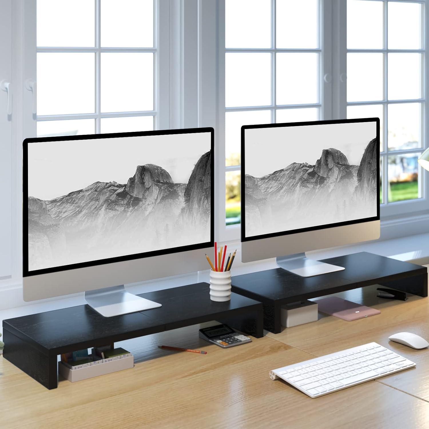 Soporte para Monitor TEAMIX 2 Paquetes 20" Negro Ergonómico