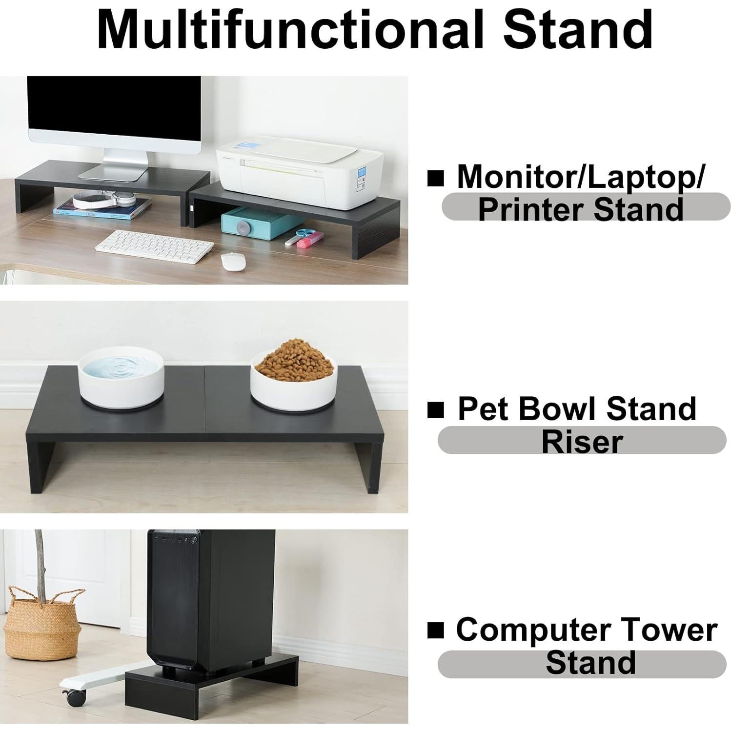 Soporte para Monitor TEAMIX 2 Paquetes 20" Negro Ergonómico