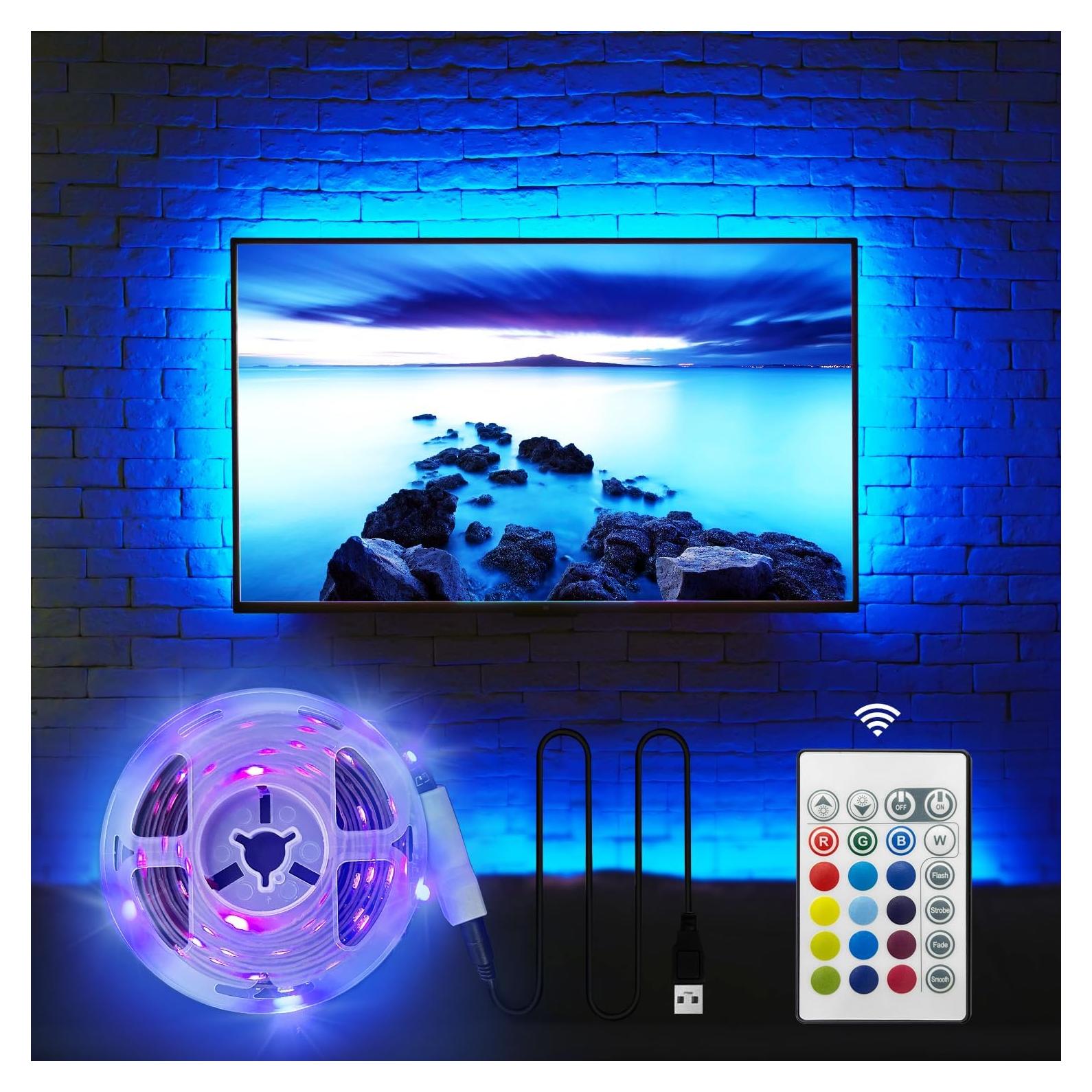 HAMLITE Luz LED Retroiluminación 2.5m para TV 81-152cm RGB
