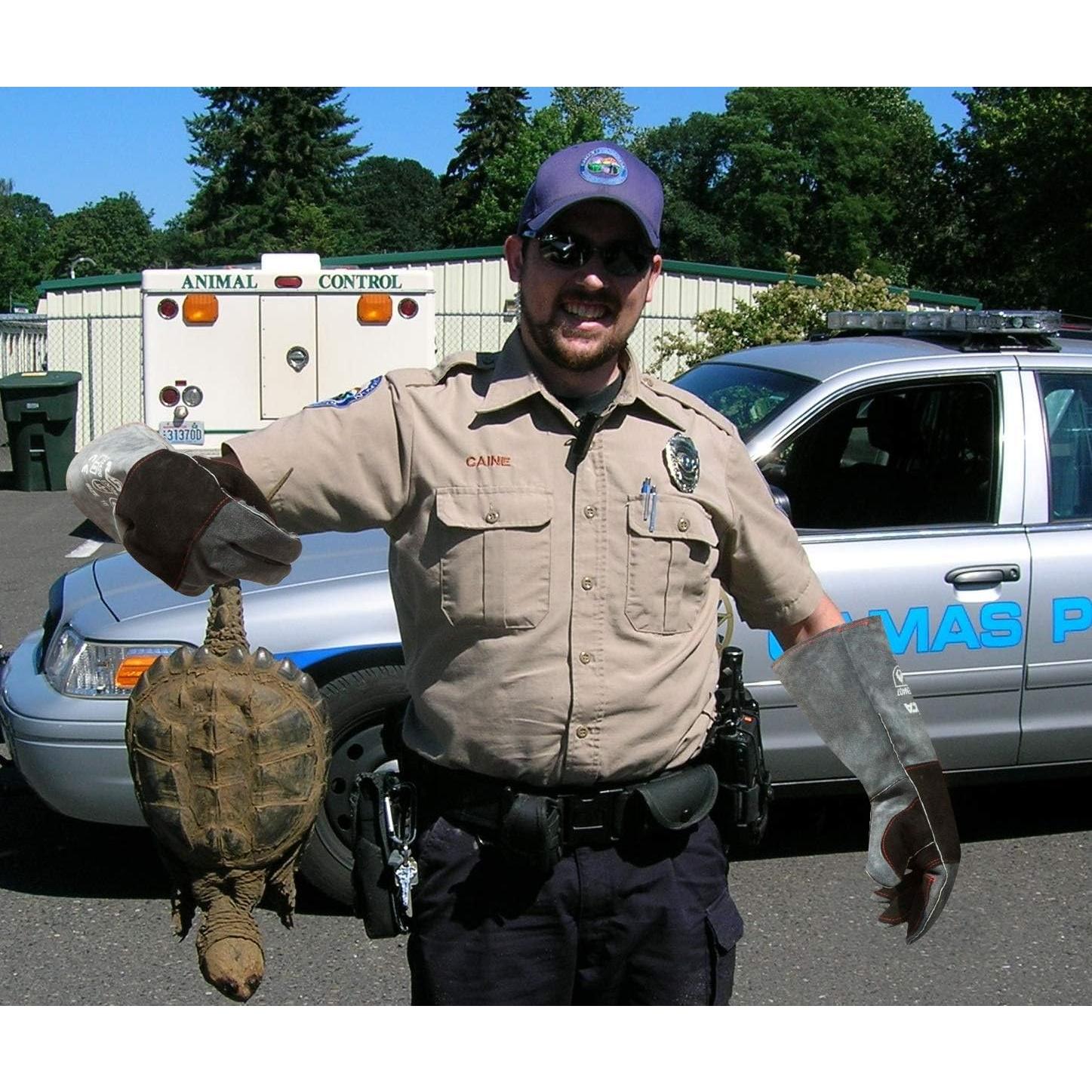 Guantes para Manejo de Animales RAPICCA 40.64 cm Gris-Doble Acolchado