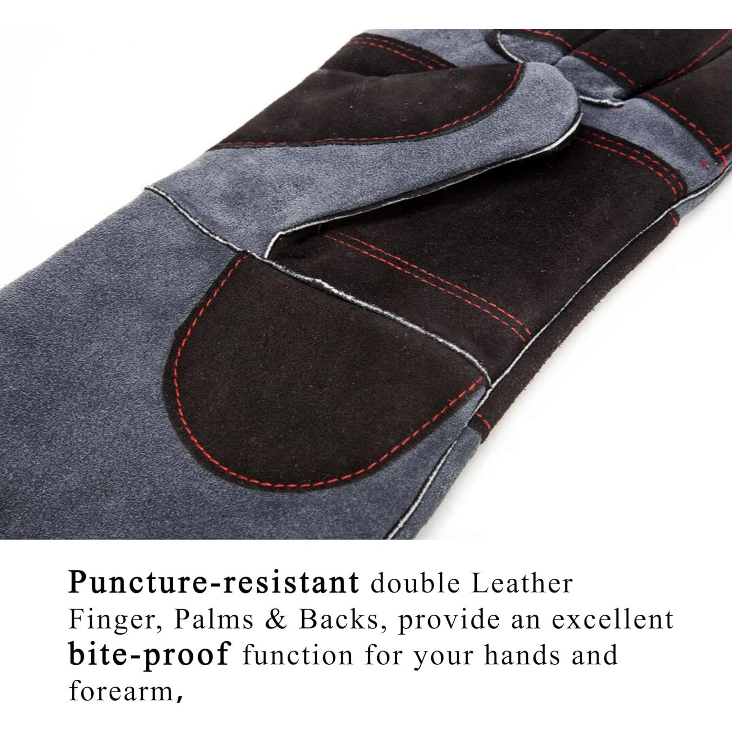 Guantes para Manejo de Animales RAPICCA 40.64 cm Gris-Doble Acolchado