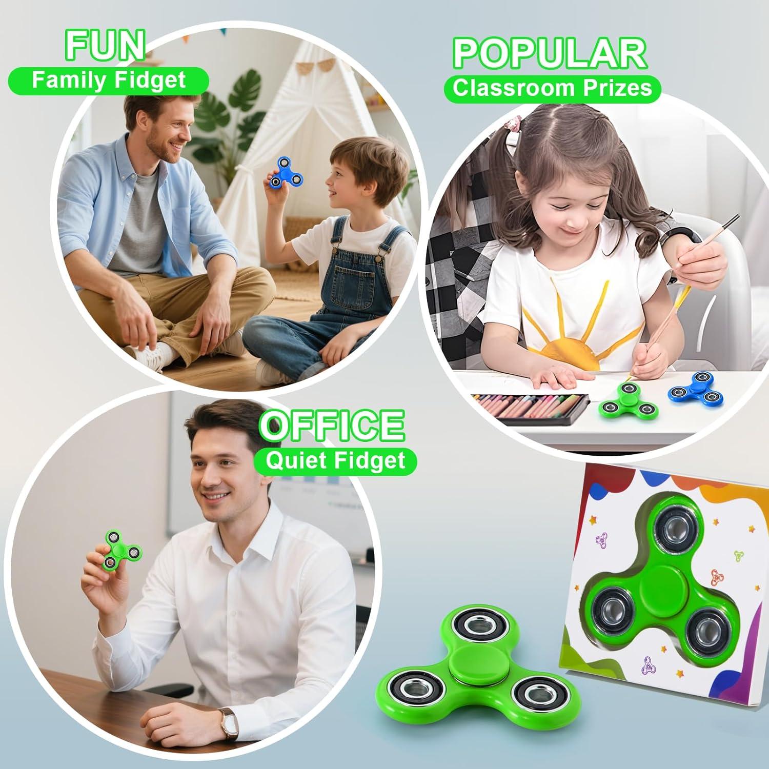 Spinner Antiestrés WELLVO 2 Pcs para Niños y Adultos