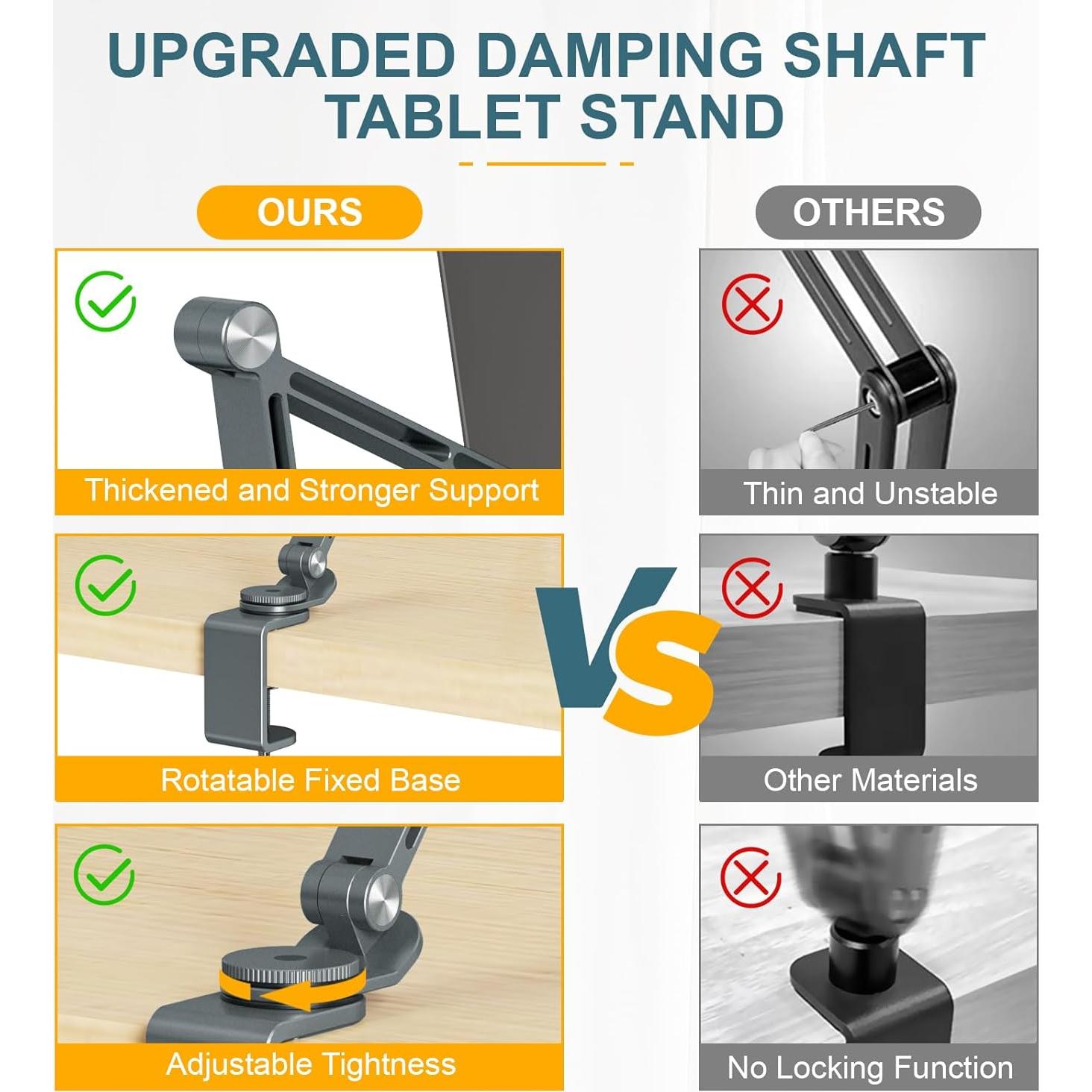 Soporte para Tablet Houele Plegable 360° Ajustable Gris