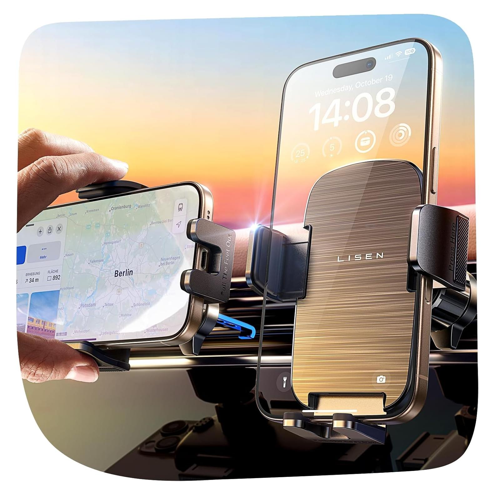 Soporte para Teléfono de Coche LISEN Universal Negro 2024