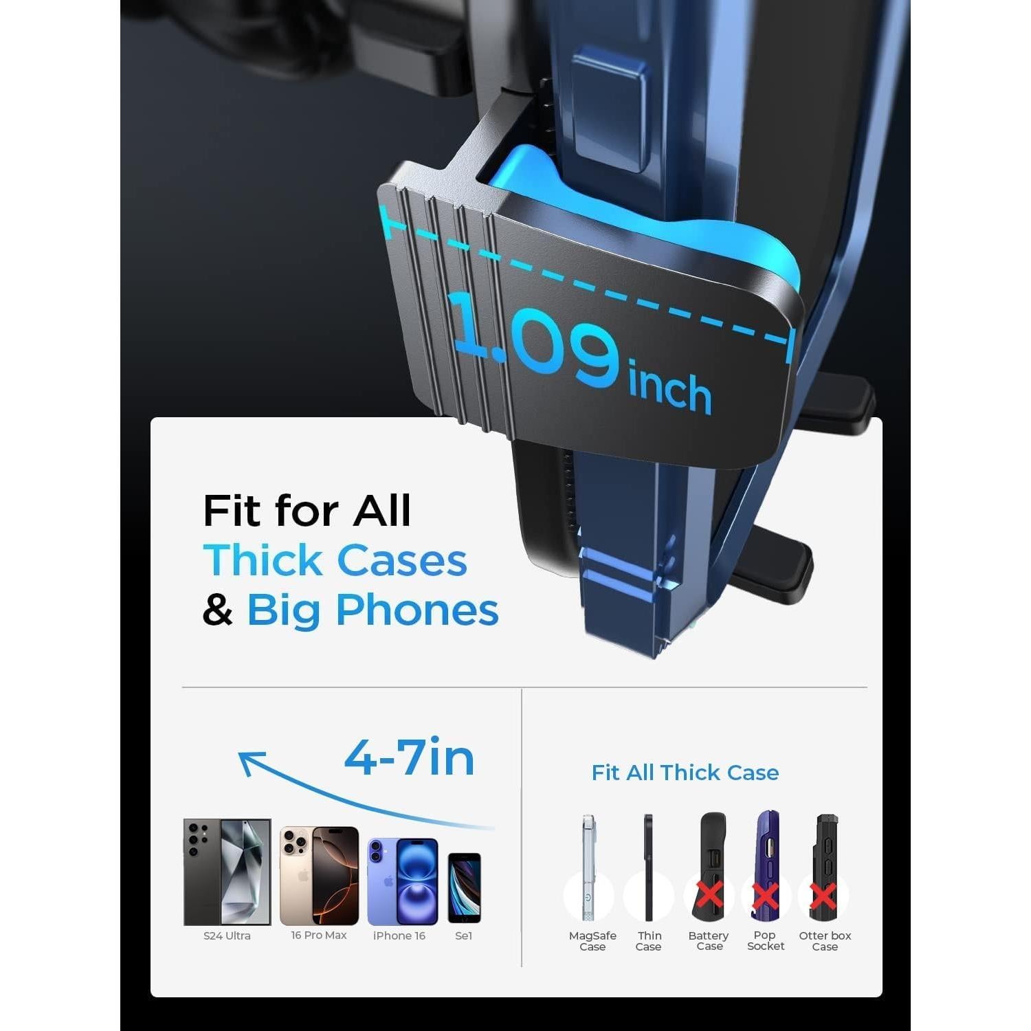 Soporte para Teléfono de Coche LISEN Universal Negro 2024