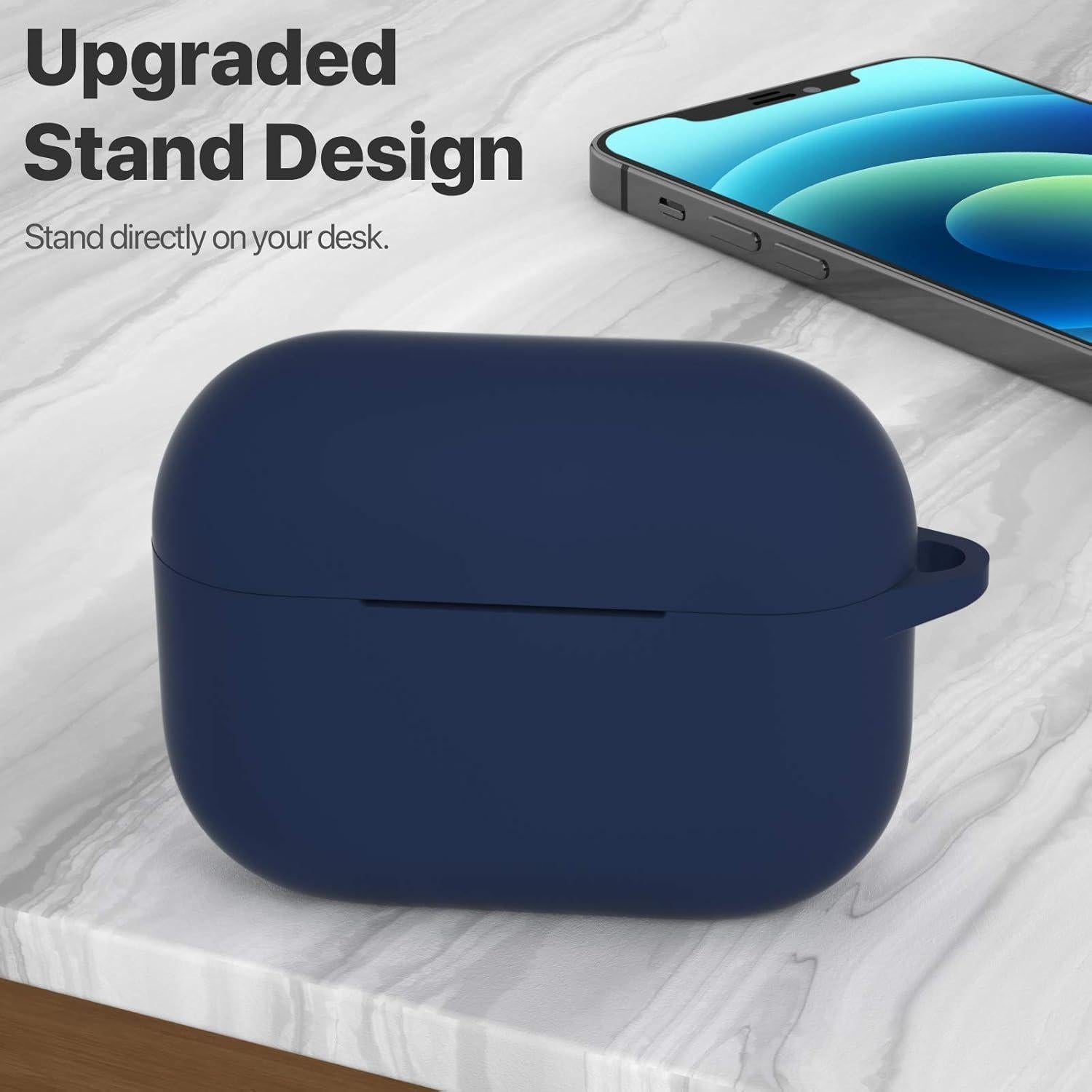 Funda de Silicona ATUAT para AirPods Pro 2 - Azul Medianoche