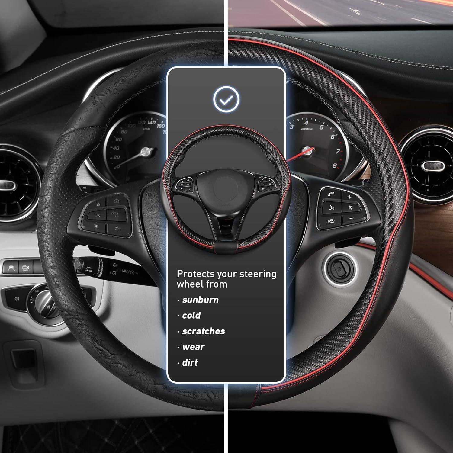 Cubierta de Volante SEG Direct 14.5-15" Cuero Fibra Carbono