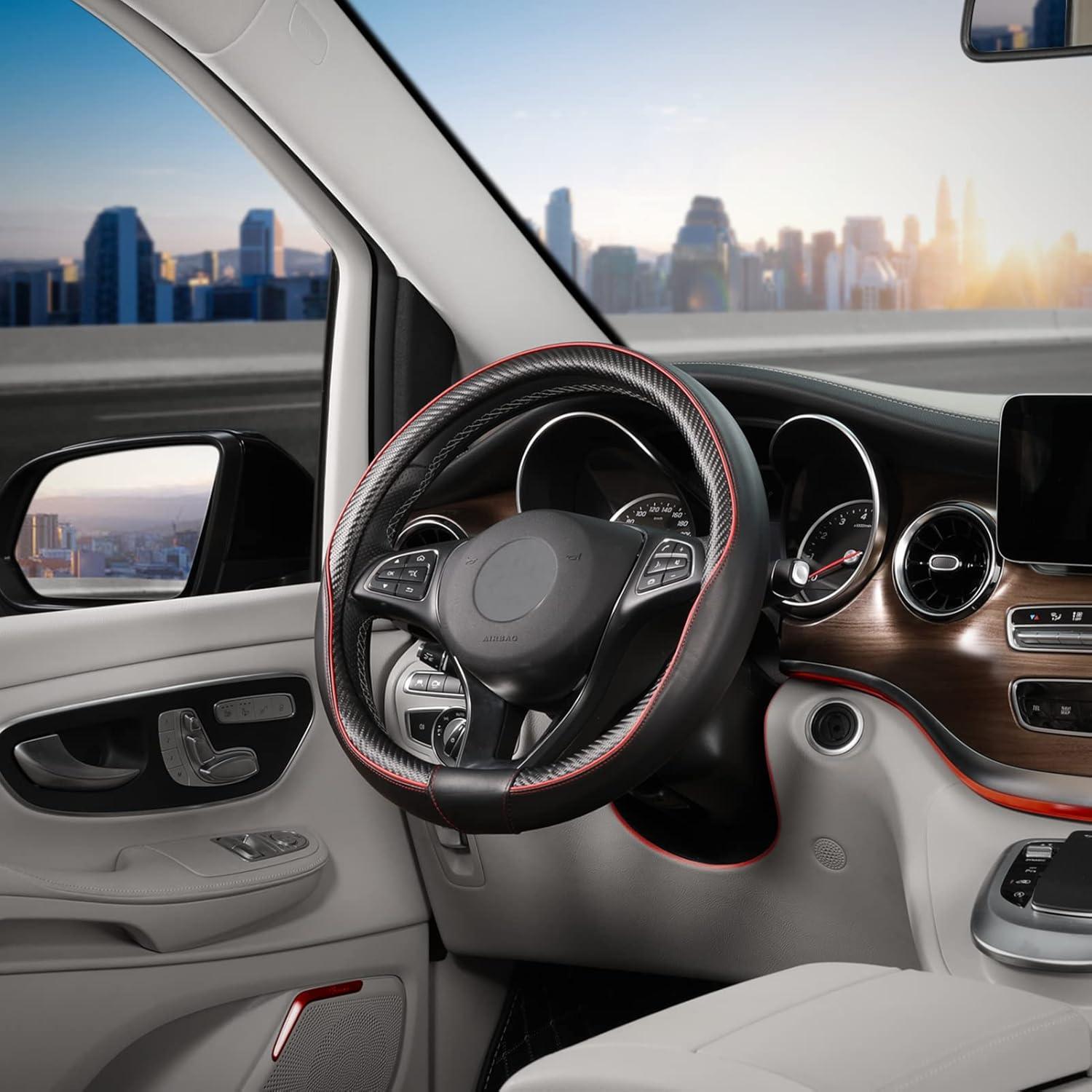 Cubierta de Volante SEG Direct 14.5-15" Cuero Fibra Carbono