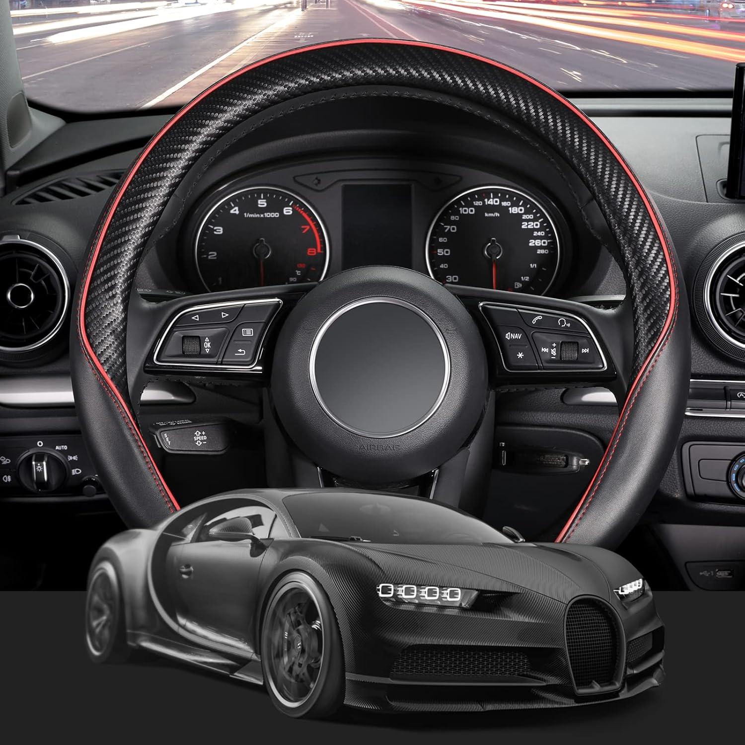 Cubierta de Volante SEG Direct 14.5-15" Cuero Fibra Carbono