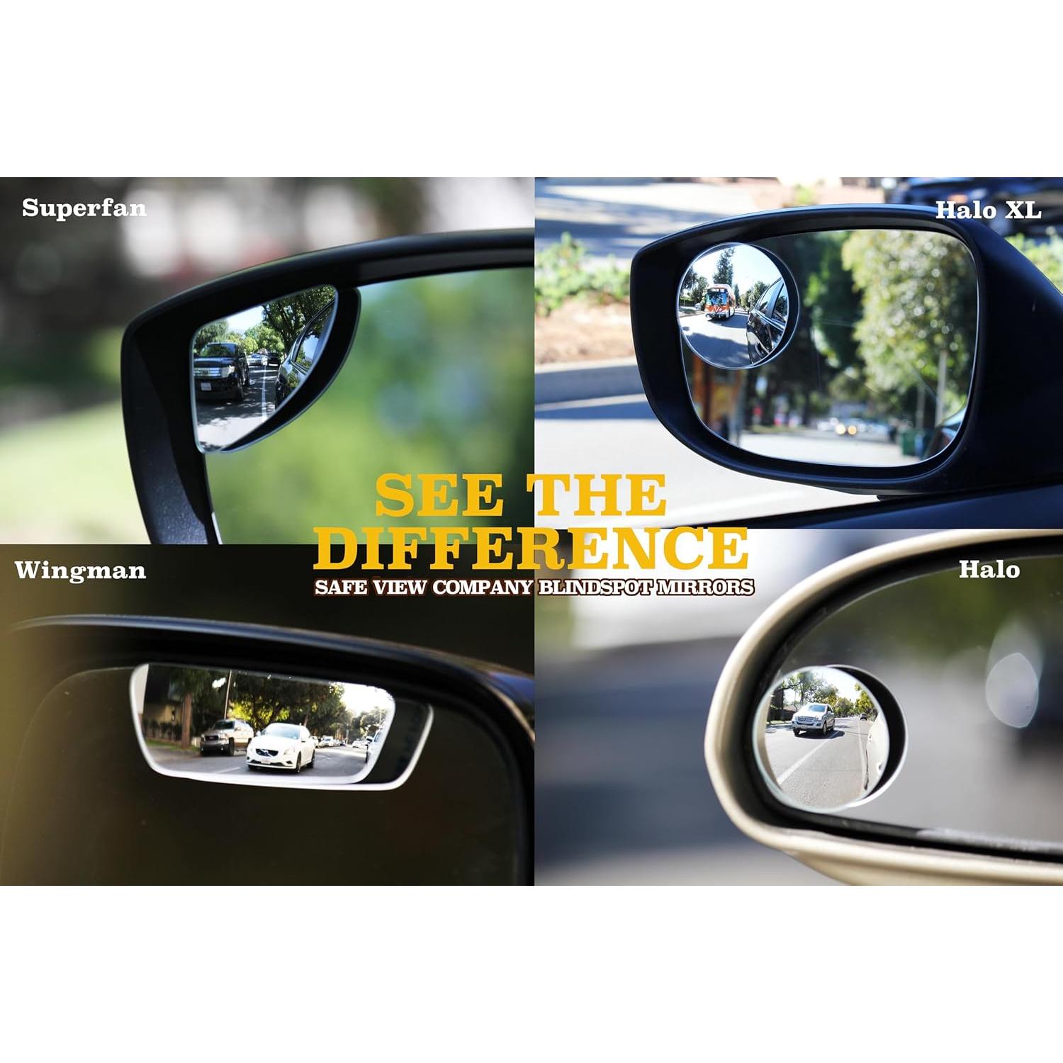 Espejos de Punto Ciego Safe View - Vidrio Convexo - Paquete Definitivo